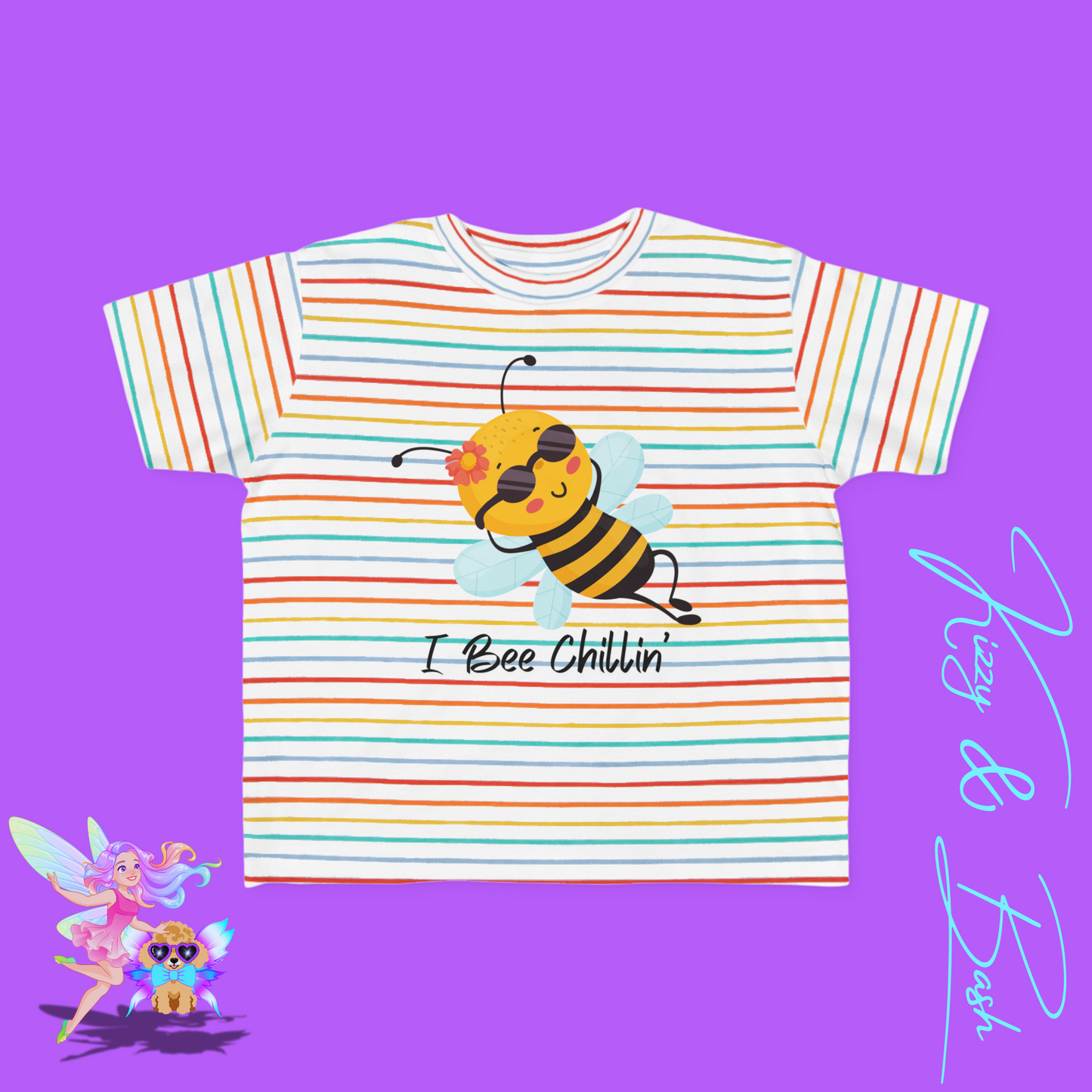 Chilling Honey Bee T-Shirt for Toddlers I Bee Chillin' Spring Shirt Chill Vibes Nature Graphic Tee Perfect Gift for Bee Lovers Fun Vacation Shirt Funny Bee Pun Graphic Tee for Toddler's Fine Jersey Tee