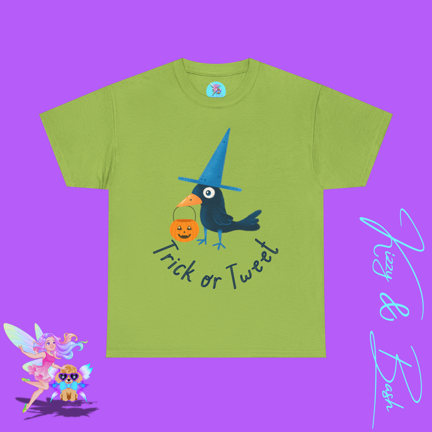 Halloween Black Bird Trick-or-Treat Shirt Punny Halloween T-Shirt for Him or Her Trick-or-Tweet Pun Tee Funny Halloween Gift Idea Cute Raven Tee Fun Crow Shirt Unique Halloween Gift Idea Unisex Heavy Cotton Tee