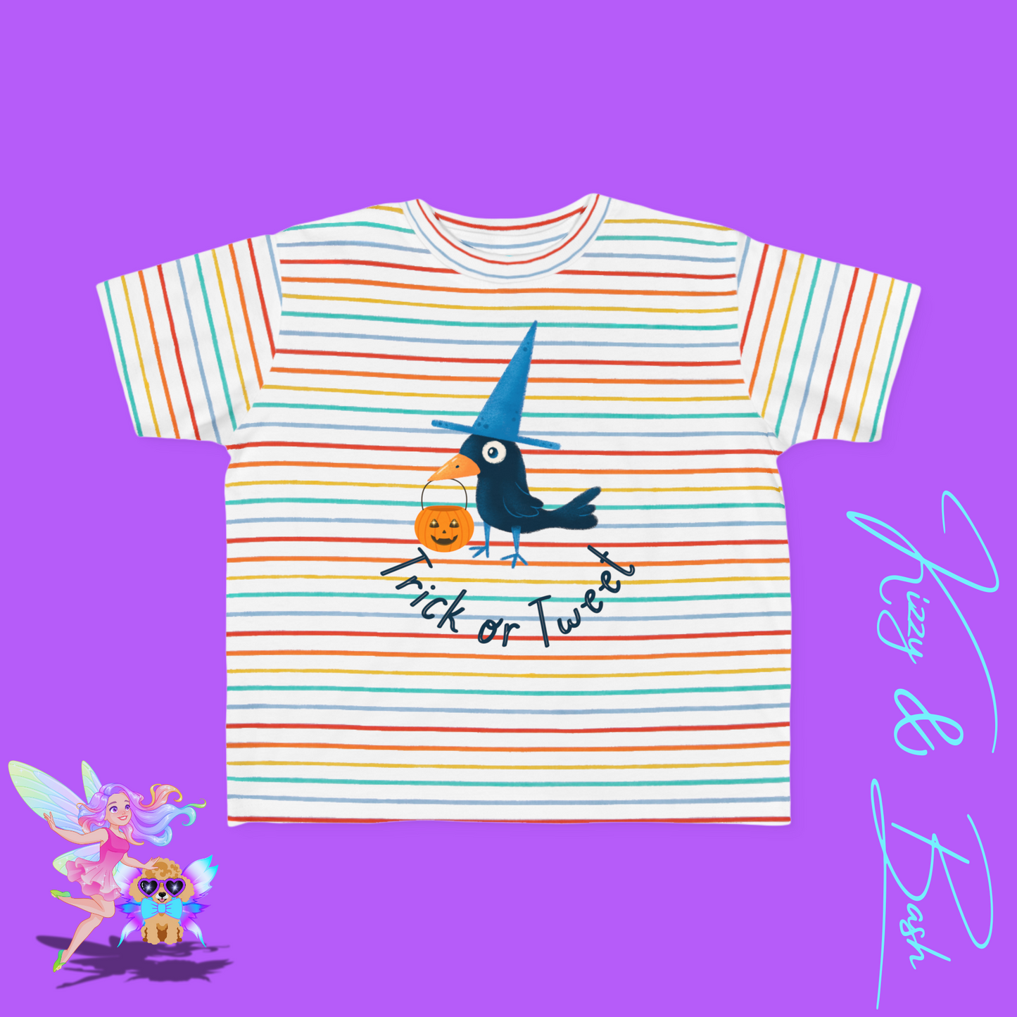 Trick-or-Tweet Black Bird Halloween Shirt for Toddlers Cute and Funny Fall Tee Halloween Gift Idea for Toddlers Halloween Pun Shirt for Toddler's Fine Jersey Tee