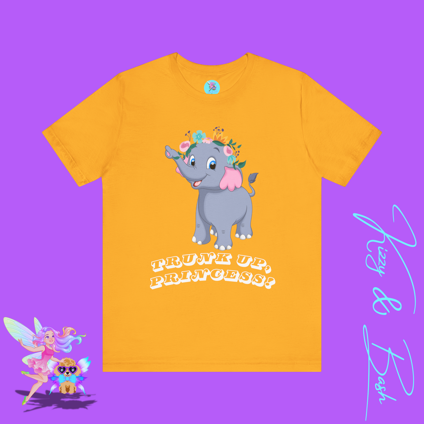 Cute Elephant Princess Shirt Gift for Elephant Lovers Cute Graphic Tee for Her Empowering and Motivational T-Shirt Gift for Princess Lovers Adult Unisex Jersey Short Sleeve Tee