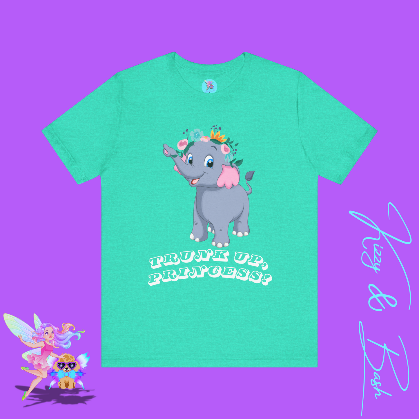 Cute Elephant Princess Shirt Gift for Elephant Lovers Cute Graphic Tee for Her Empowering and Motivational T-Shirt Gift for Princess Lovers Adult Unisex Jersey Short Sleeve Tee