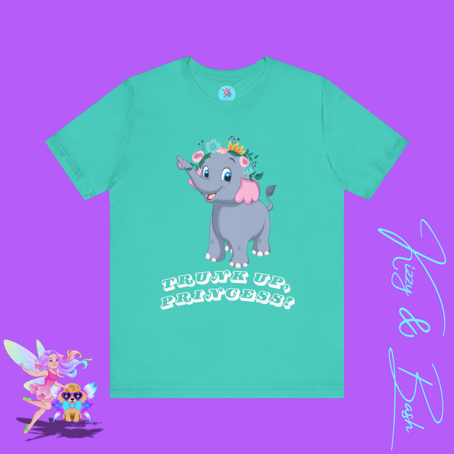 Cute Elephant Princess Shirt Gift for Elephant Lovers Cute Graphic Tee for Her Empowering and Motivational T-Shirt Gift for Princess Lovers Adult Unisex Jersey Short Sleeve Tee