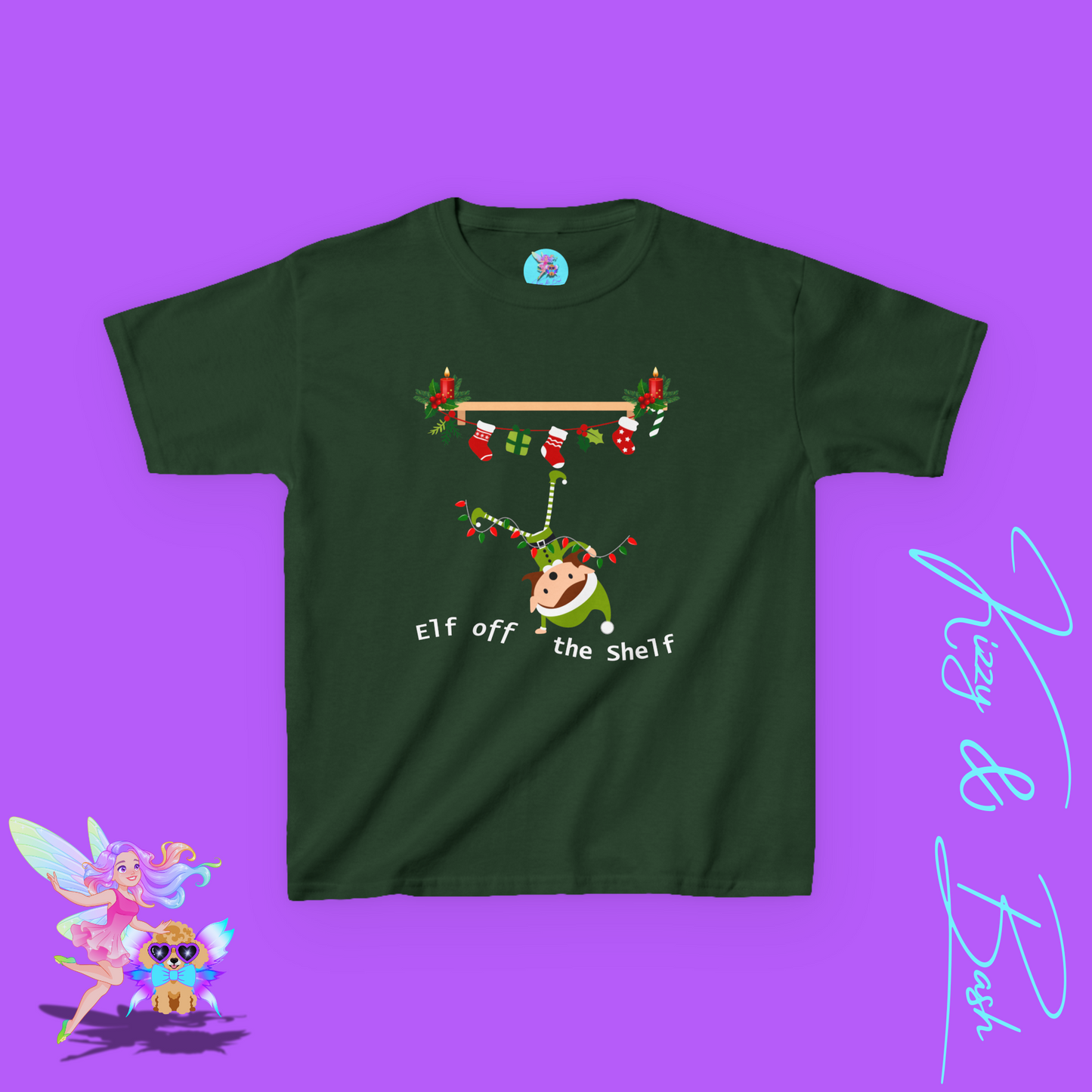Cute Christmas Elf Girl T-Shirt for Kids Funny Elf Off The Shelf Shirt Gift for Elf Lovers Gift for Christmas Lovers Perfect Holiday Tee for Him or Her Funny Holiday T-Shirt for Kids Heavy Cotton™ Tee