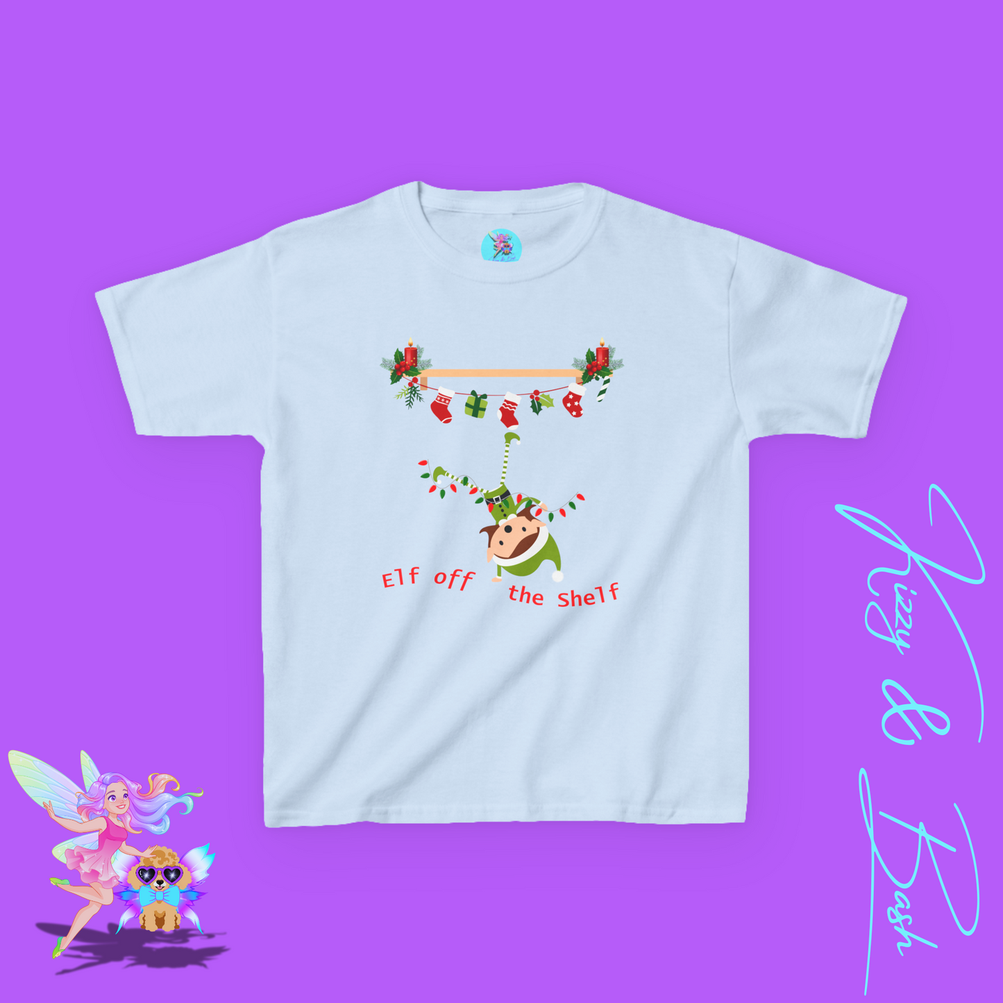 Cute Christmas Elf Girl T-Shirt for Kids Funny Elf Off The Shelf Shirt Gift for Elf Lovers Gift for Christmas Lovers Perfect Holiday Tee for Him or Her Funny Holiday T-Shirt for Kids Heavy Cotton™ Tee