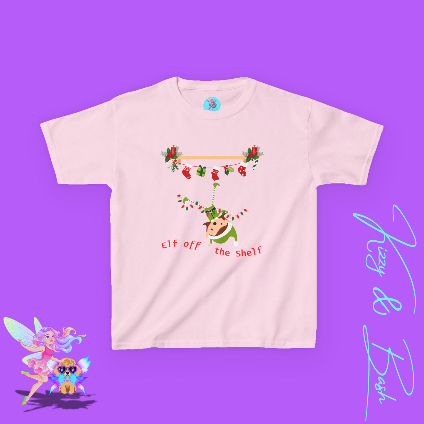 Cute Christmas Elf Girl T-Shirt for Kids Funny Elf Off The Shelf Shirt Gift for Elf Lovers Gift for Christmas Lovers Perfect Holiday Tee for Him or Her Funny Holiday T-Shirt for Kids Heavy Cotton™ Tee