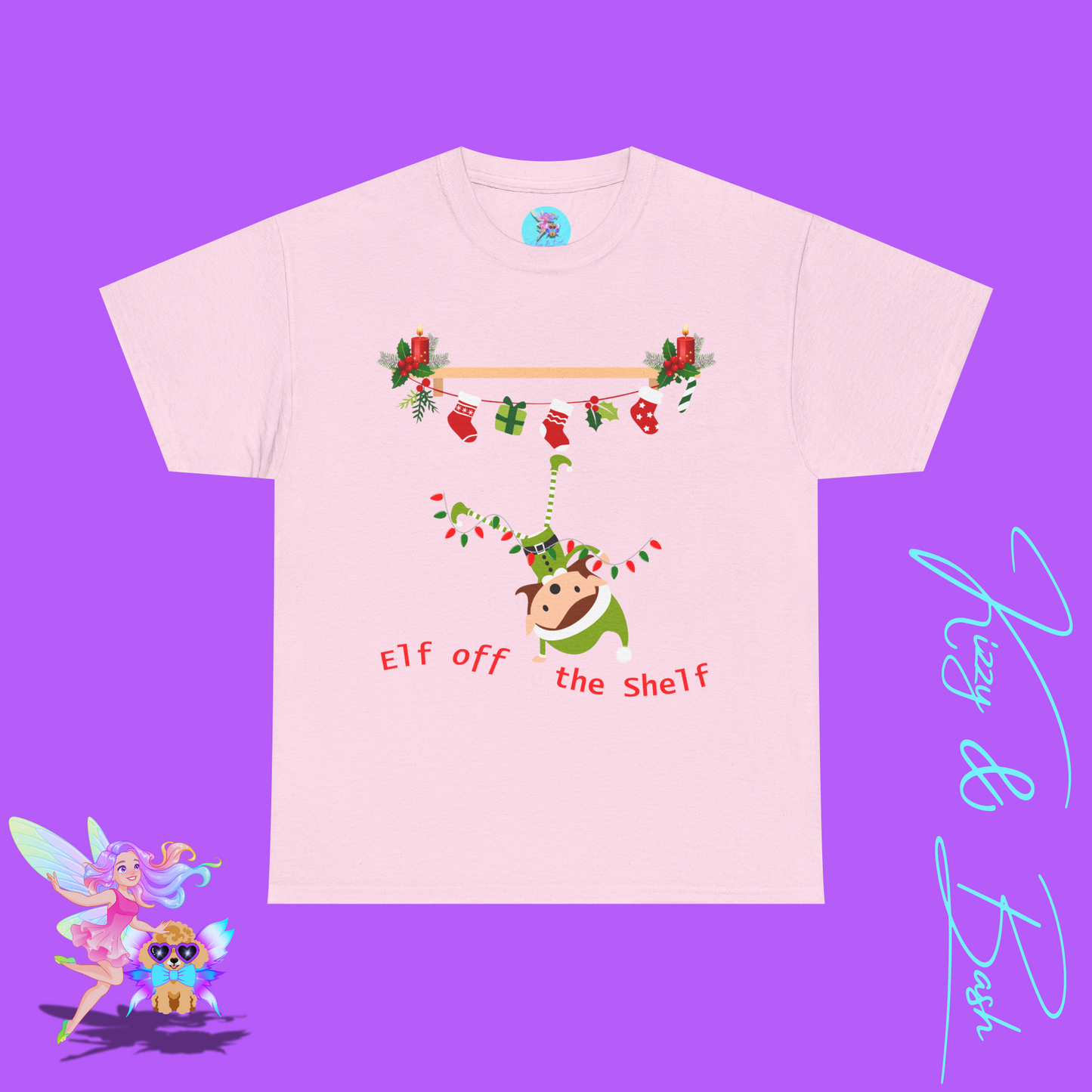 Funny Elf Off the Shelf Christmas T-Shirt for Adults Perfect Gift for Elf Lovers Unique Christmas T-Shirt Clumsy Elf Tee White Elephant Gift Exchange Idea Funny Holiday Graphic Tee Unisex Heavy Cotton Tee