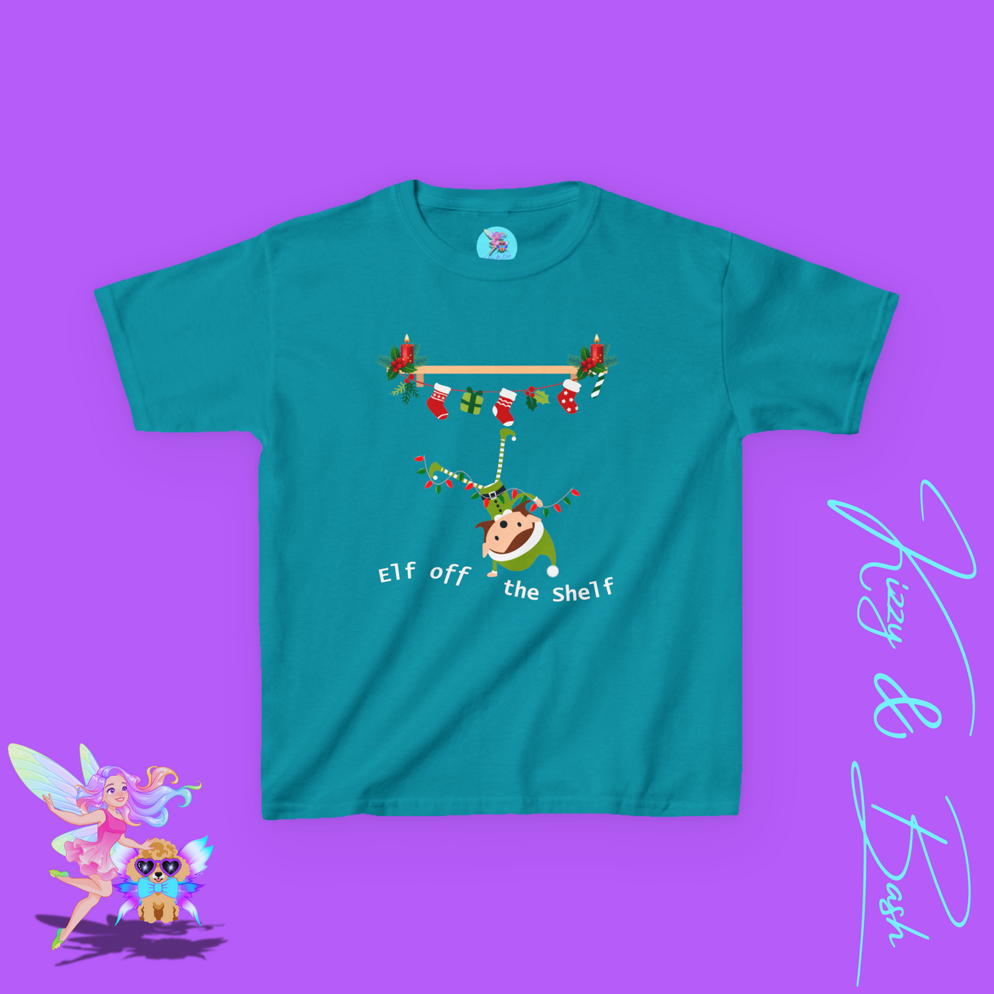Cute Christmas Elf Girl T-Shirt for Kids Funny Elf Off The Shelf Shirt Gift for Elf Lovers Gift for Christmas Lovers Perfect Holiday Tee for Him or Her Funny Holiday T-Shirt for Kids Heavy Cotton™ Tee