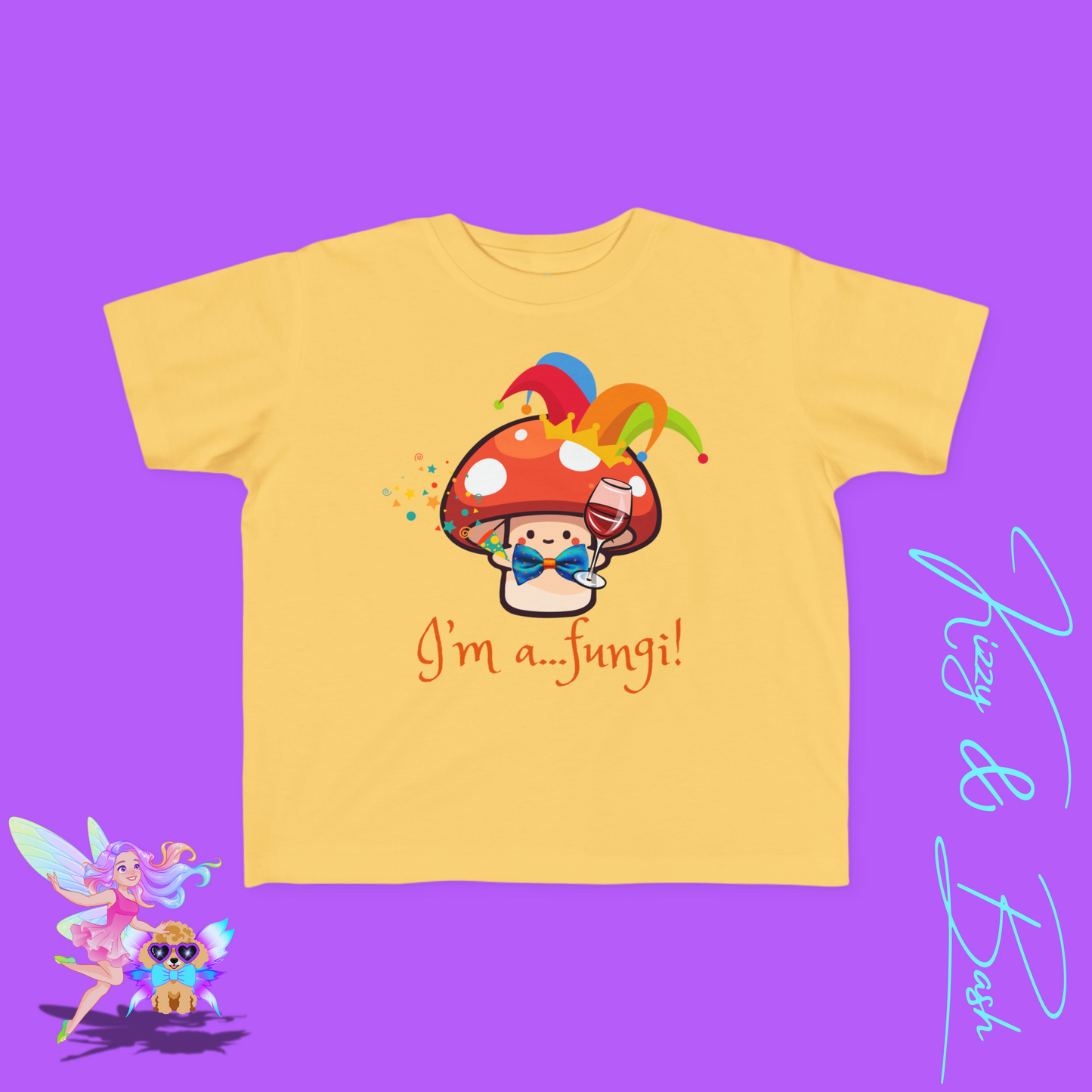 Funny Mushroom Shirt for Toddlers I'm a Fungi Pun T-Shirt Cute Cottagecore Party Tee Perfect Gift for Nature Lovers Shirt Punny Gift Idea for Toddler's Fine Jersey Tee