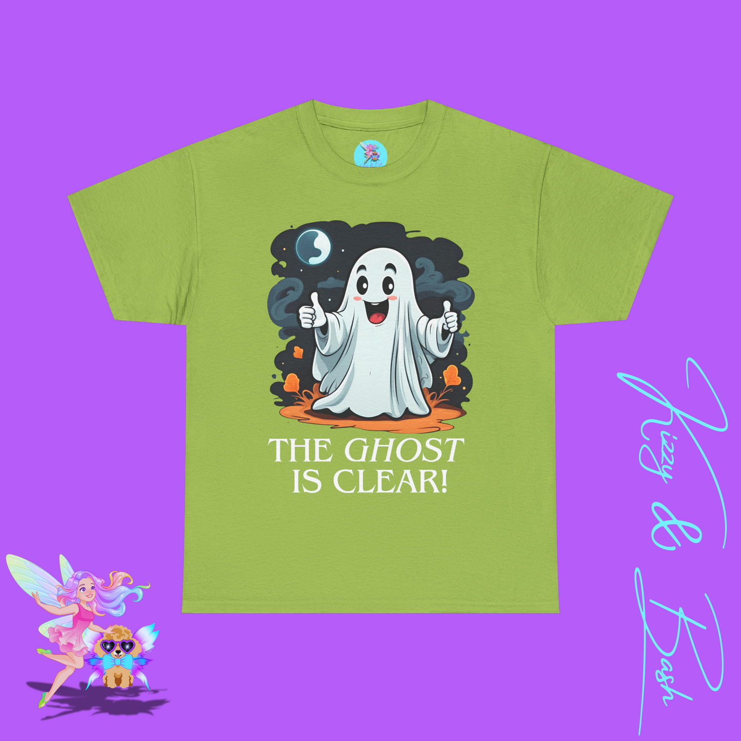 Halloween Ghost Shirt The Ghost is Clear Punny Halloween T-Shirt Funny Halloween Shirt for Him or Her Fun Gift for Pun Lovers Funny Halloween Graphic Tee for Adults Perfect Gift for Ghost Hunters Paranormal T-Shirt Unisex Heavy Cotton Tee