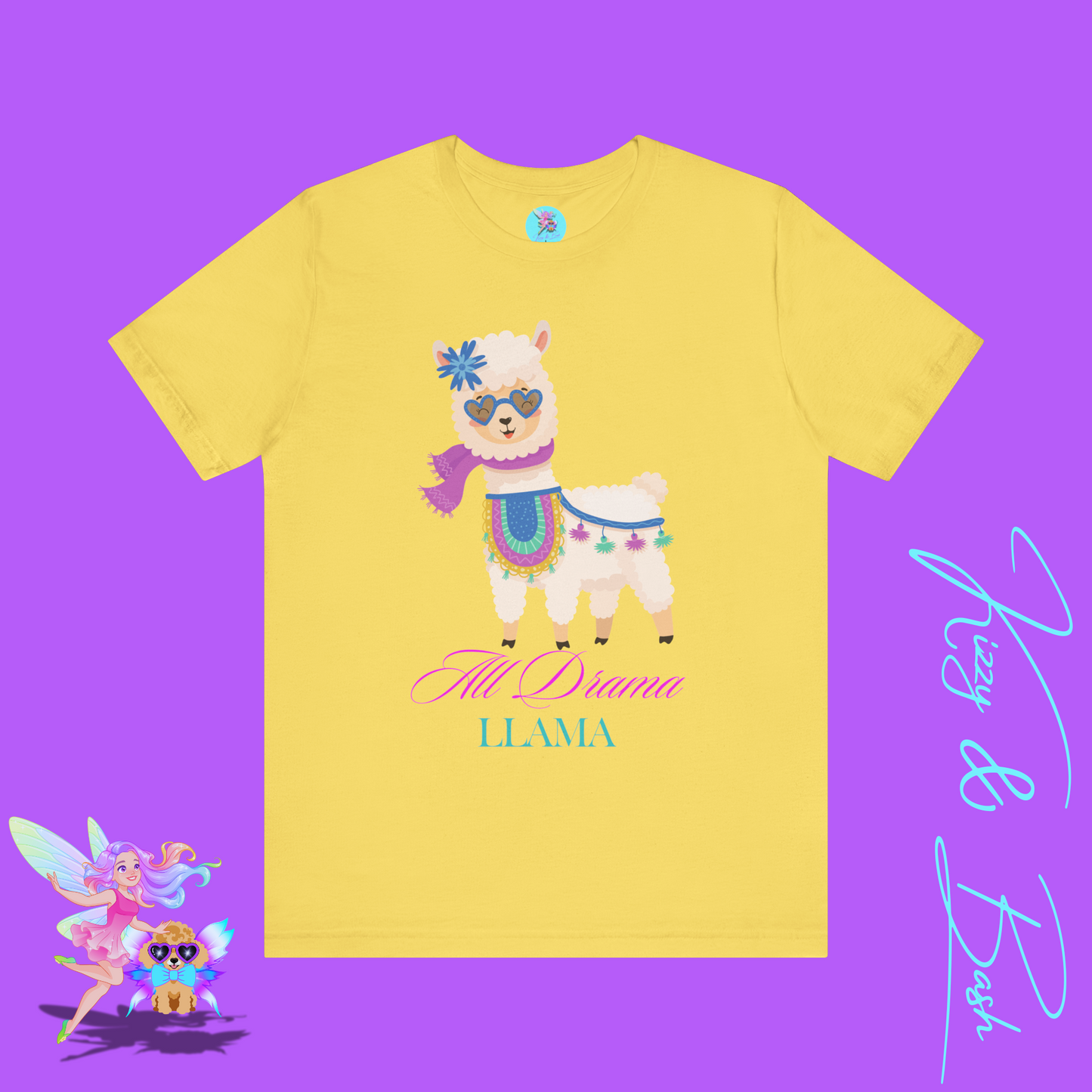 All Drama Llama T-Shirt Funny Pun Tee for Animal Lovers Stylish Llama Lover Gift Tee Gift for Llama Lovers Adult Unisex Jersey Short Sleeve Tee
