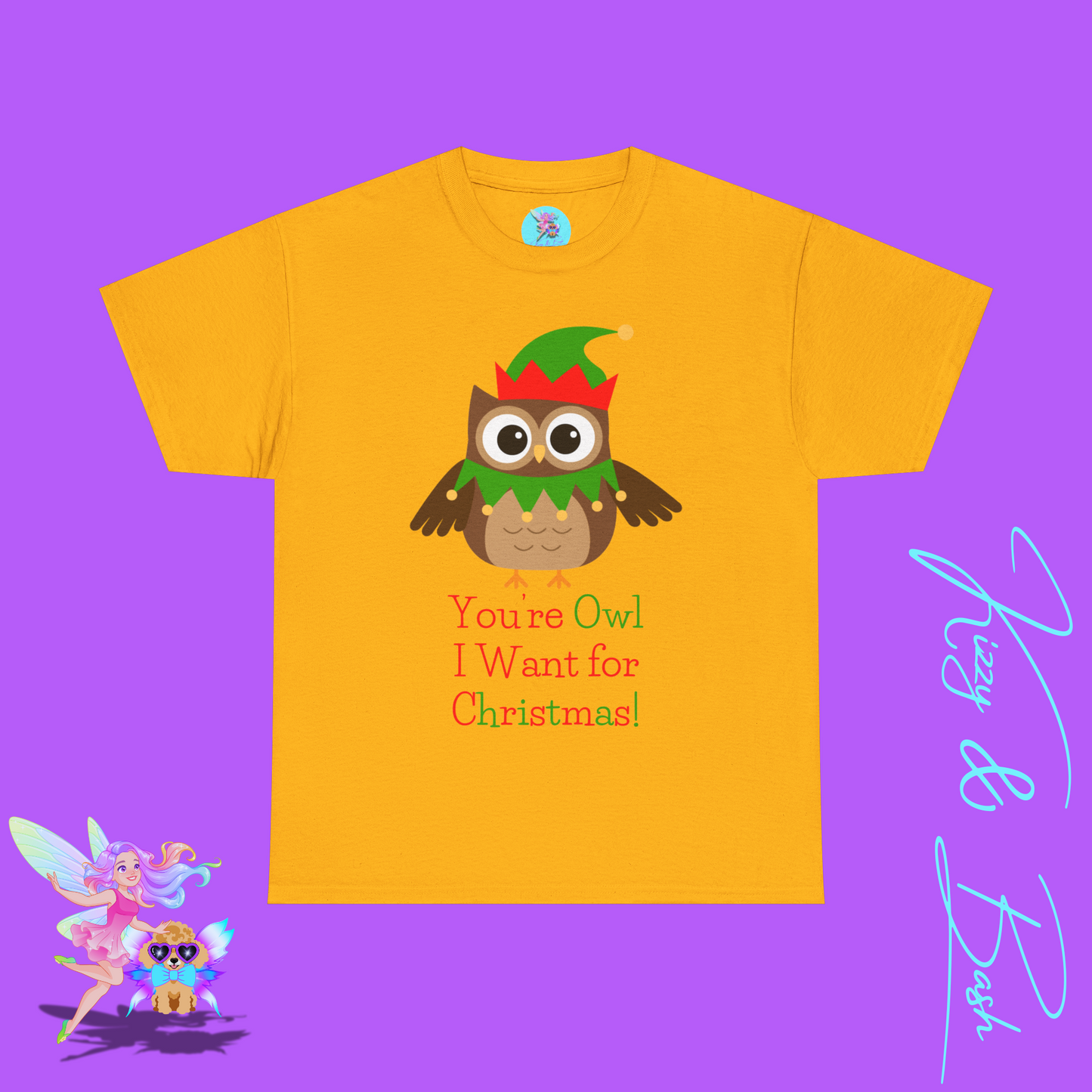 You're Owl I Want for Christmas Jolly Hoot Owl T-Shirt Perfect Gift for Owl Lovers Fun Holiday T-Shirt Funny Christmas Owl Shirt for Adults Funny Pun Christmas T-Shirt Cute Christmas Shirt for Animal Lovers Punny Holiday T-Shirt Unisex Heavy Cotton Tee