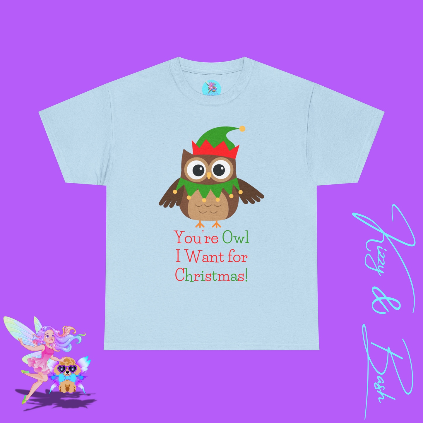 You're Owl I Want for Christmas Jolly Hoot Owl T-Shirt Perfect Gift for Owl Lovers Fun Holiday T-Shirt Funny Christmas Owl Shirt for Adults Funny Pun Christmas T-Shirt Cute Christmas Shirt for Animal Lovers Punny Holiday T-Shirt Unisex Heavy Cotton Tee