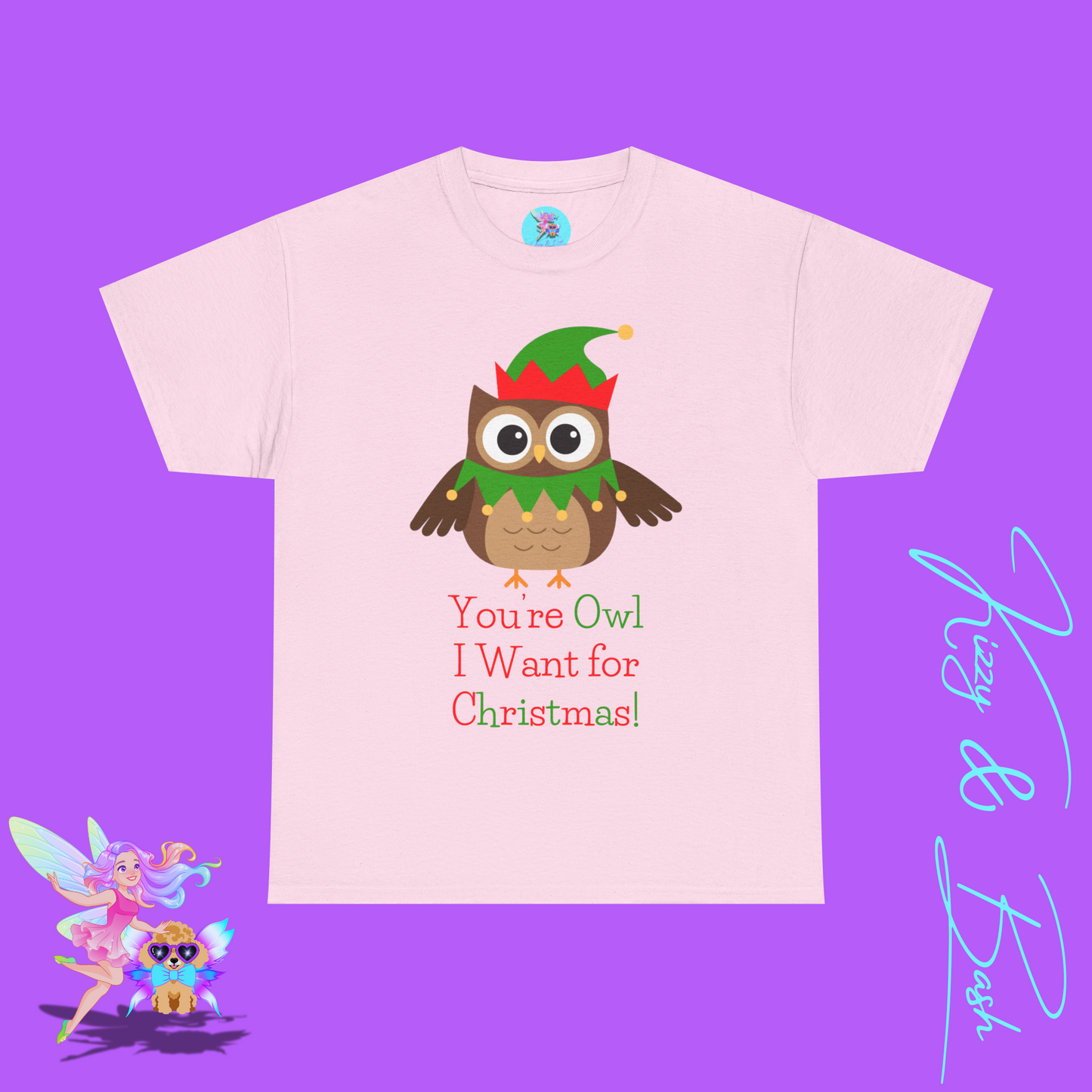 You're Owl I Want for Christmas Jolly Hoot Owl T-Shirt Perfect Gift for Owl Lovers Fun Holiday T-Shirt Funny Christmas Owl Shirt for Adults Funny Pun Christmas T-Shirt Cute Christmas Shirt for Animal Lovers Punny Holiday T-Shirt Unisex Heavy Cotton Tee