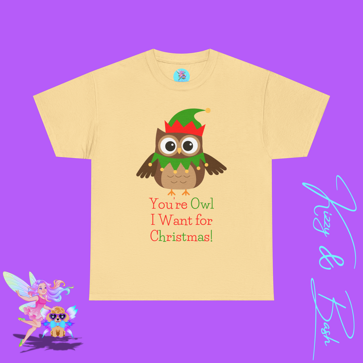 You're Owl I Want for Christmas Jolly Hoot Owl T-Shirt Perfect Gift for Owl Lovers Fun Holiday T-Shirt Funny Christmas Owl Shirt for Adults Funny Pun Christmas T-Shirt Cute Christmas Shirt for Animal Lovers Punny Holiday T-Shirt Unisex Heavy Cotton Tee