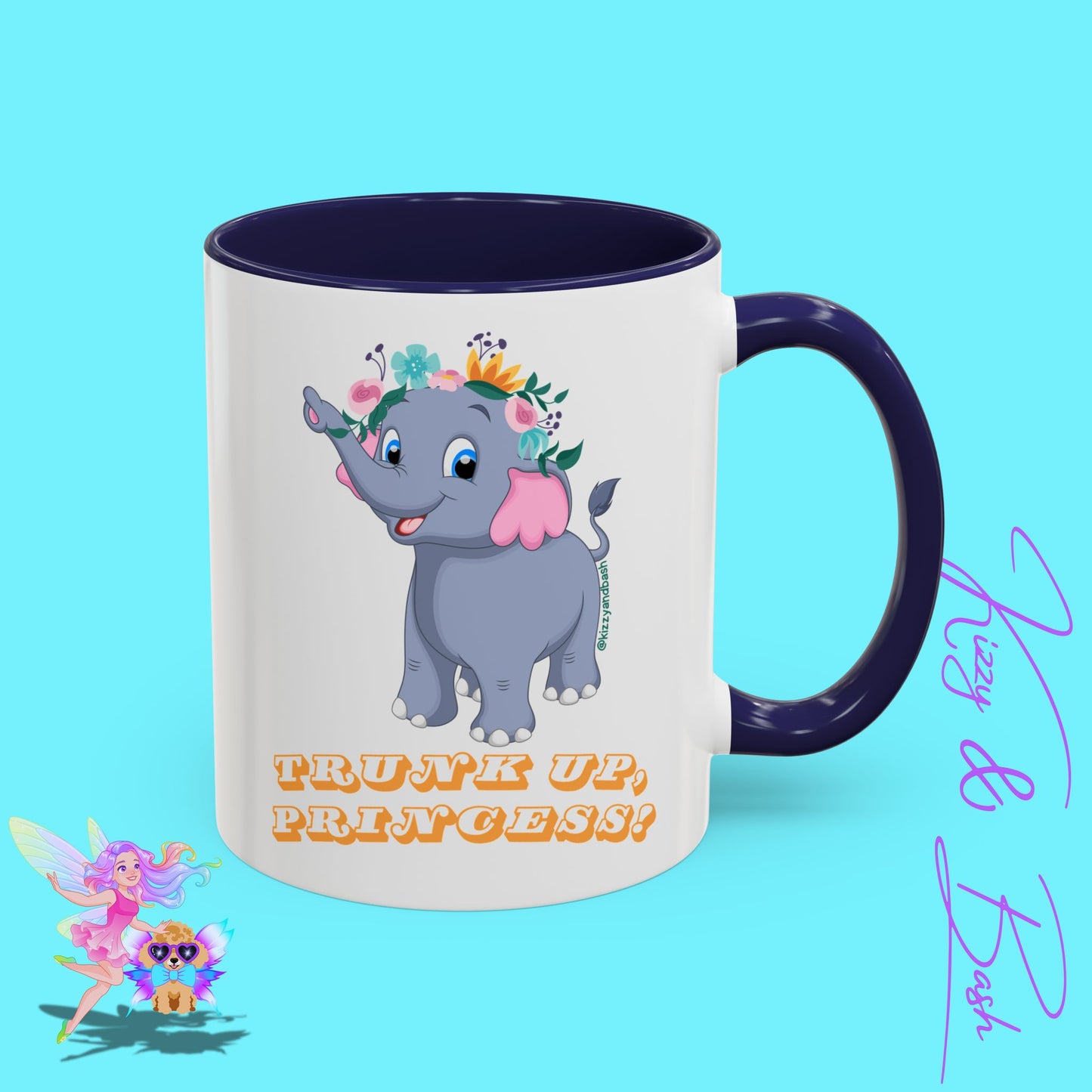 Unique Elephant Mug Pretty Elephant Coffee Mug for Princess Lovers Perfect Gift for Elephant Lovers Self-Affirming Gift Idea Girl Power Mug Royal Elephant Accent Coffee Mug - 11, 15oz