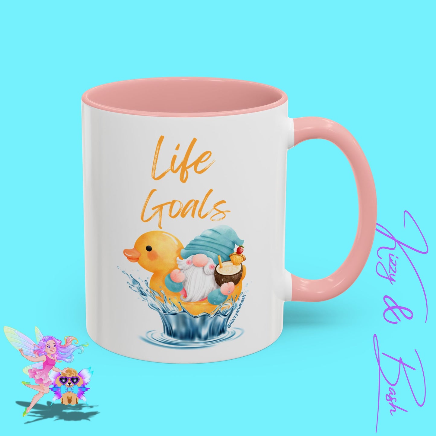 Funny Gnome Mug Funny Rubber Ducky Mug Water Life Mug for Him or Her Unique Gift for Gnome Lovers Funny Gift for Duck Lovers Rubber Ducky Gift Idea Life Goals Accent Coffee Mug - 11, 15oz