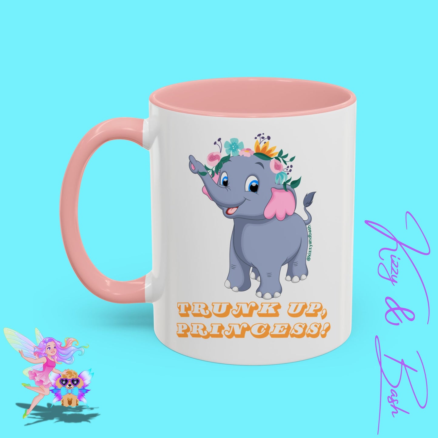 Unique Elephant Mug Pretty Elephant Coffee Mug for Princess Lovers Perfect Gift for Elephant Lovers Self-Affirming Gift Idea Girl Power Mug Royal Elephant Accent Coffee Mug - 11, 15oz