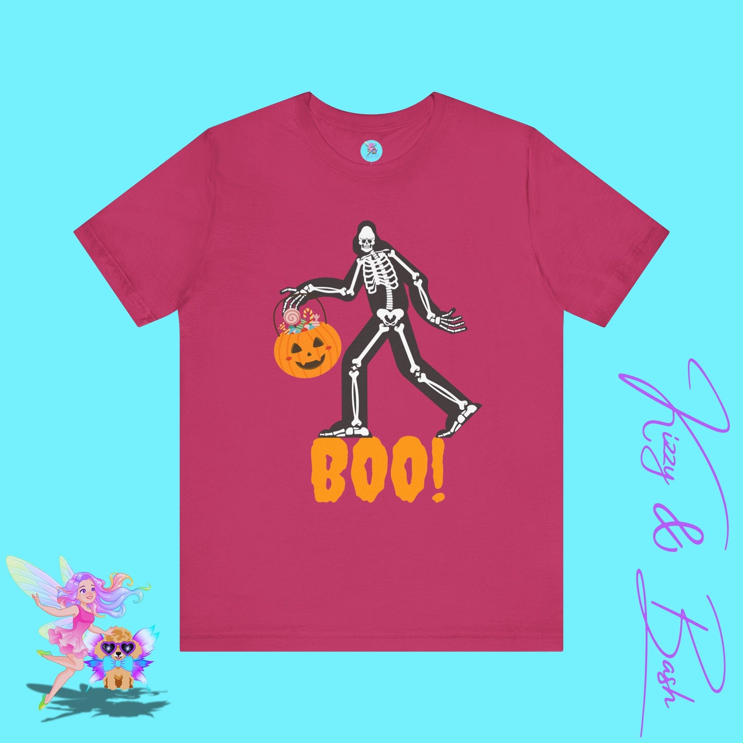 Funny Bigfoot Halloween Shirt Cryptidcore Trick-or-Treat Graphic Shirt Gift for Cryptid Lovers Sasquatch T-Shirt Adult Unisex Jersey Short Sleeve Tee