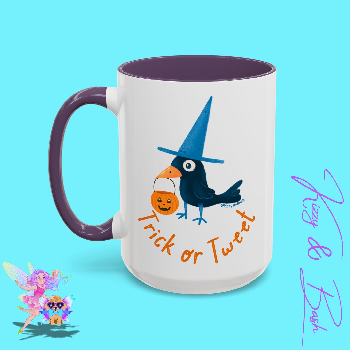 Funny Halloween Mug Punny Halloween Coffee Mug Black Bird Trick-or-Tweet Pun Perfect Gift for Bird Lovers Cute Halloween Gift for Teachers Ultimate Raven Lovers Mug Trick-or-Treat Accent Coffee Mug - 11, 15oz