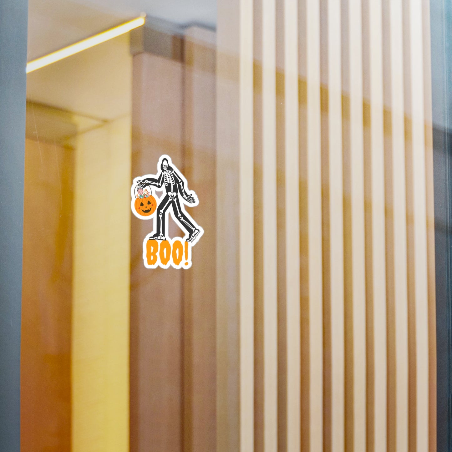 Waterproof Bigfoot Decal Sticker Bigfoot Skeleton Decal Funny Halloween Decal Trick-or-Treating Bigfoot Decal Fun Gift for Bigfoot Believers Unique Gift for Halloween Lovers Paranormal Halloween Kiss-Cut Vinyl Decals