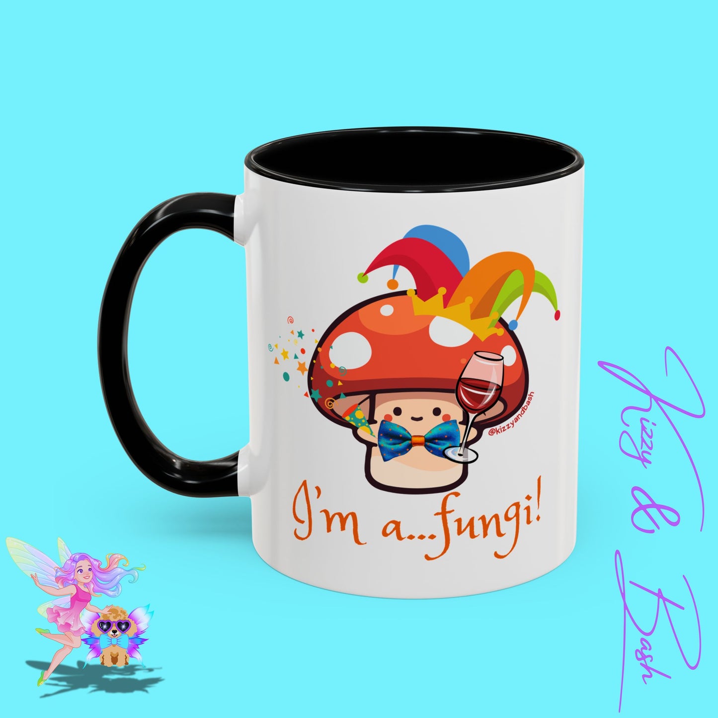 Funny Mushroom Coffee Mug for Him or Her Life of the Party Gift Idea Party Mushroom Mug Wine Lover Mug Fun Mushroom Pun Mug I'm a Fungi Accent Coffee Mug - 11, 15oz