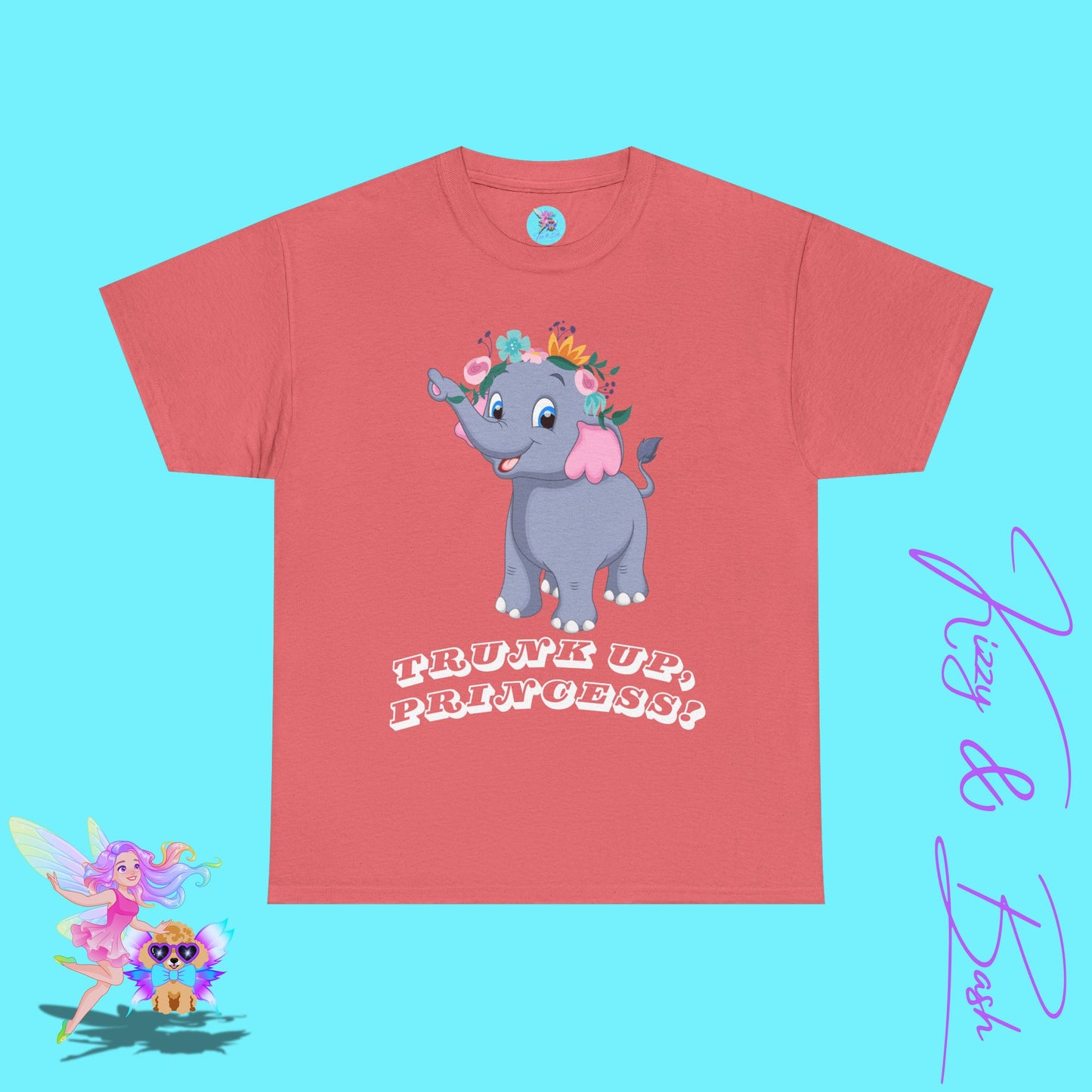 Elephant Princess T-Shirt for Adults Fun Gift for Princess Lovers Unique Elephant T-Shirt Motivational Shirt for Her Gift for Elephant Lovers Empowering Elephant Shirt Unisex Heavy Cotton Tee