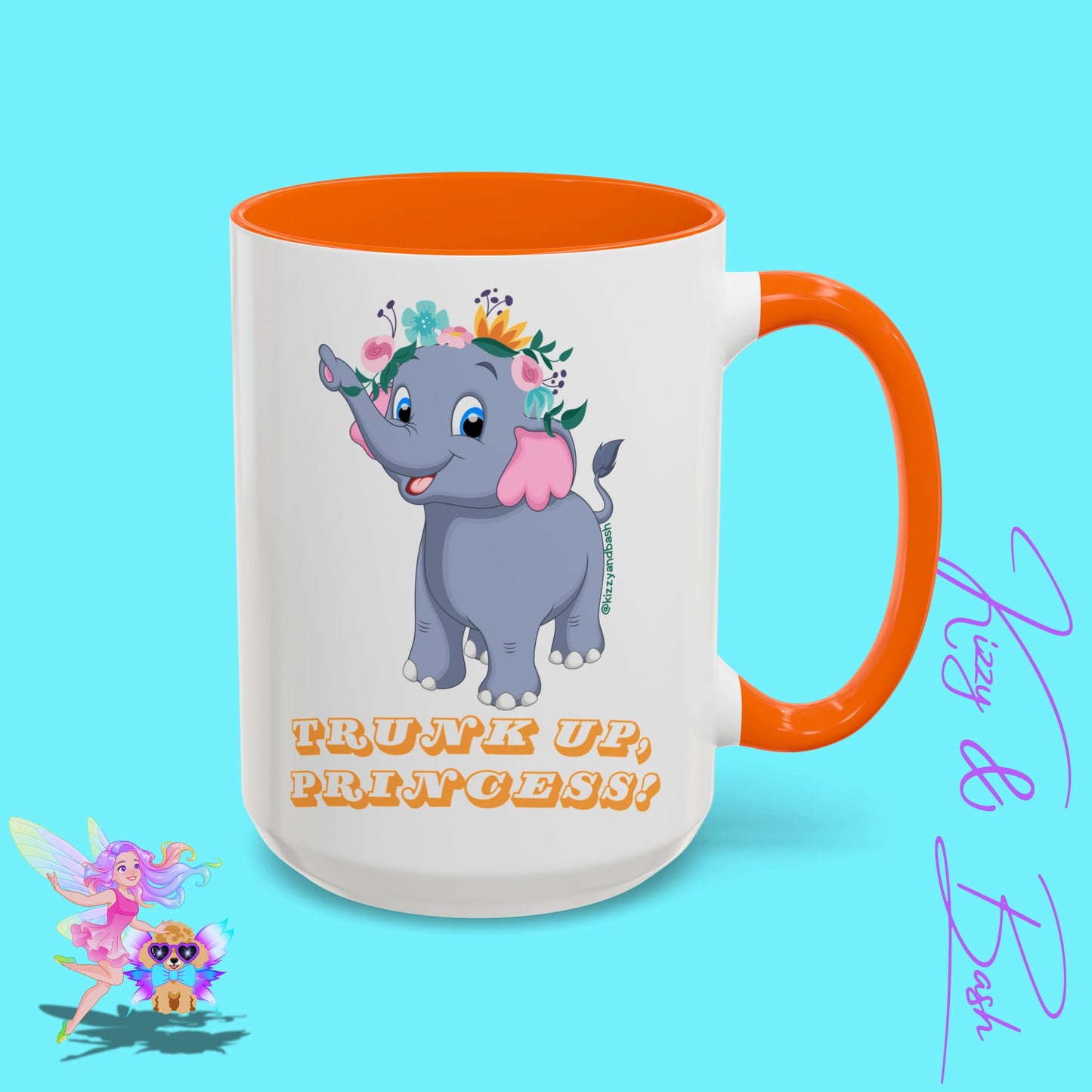 Unique Elephant Mug Pretty Elephant Coffee Mug for Princess Lovers Perfect Gift for Elephant Lovers Self-Affirming Gift Idea Girl Power Mug Royal Elephant Accent Coffee Mug - 11, 15oz