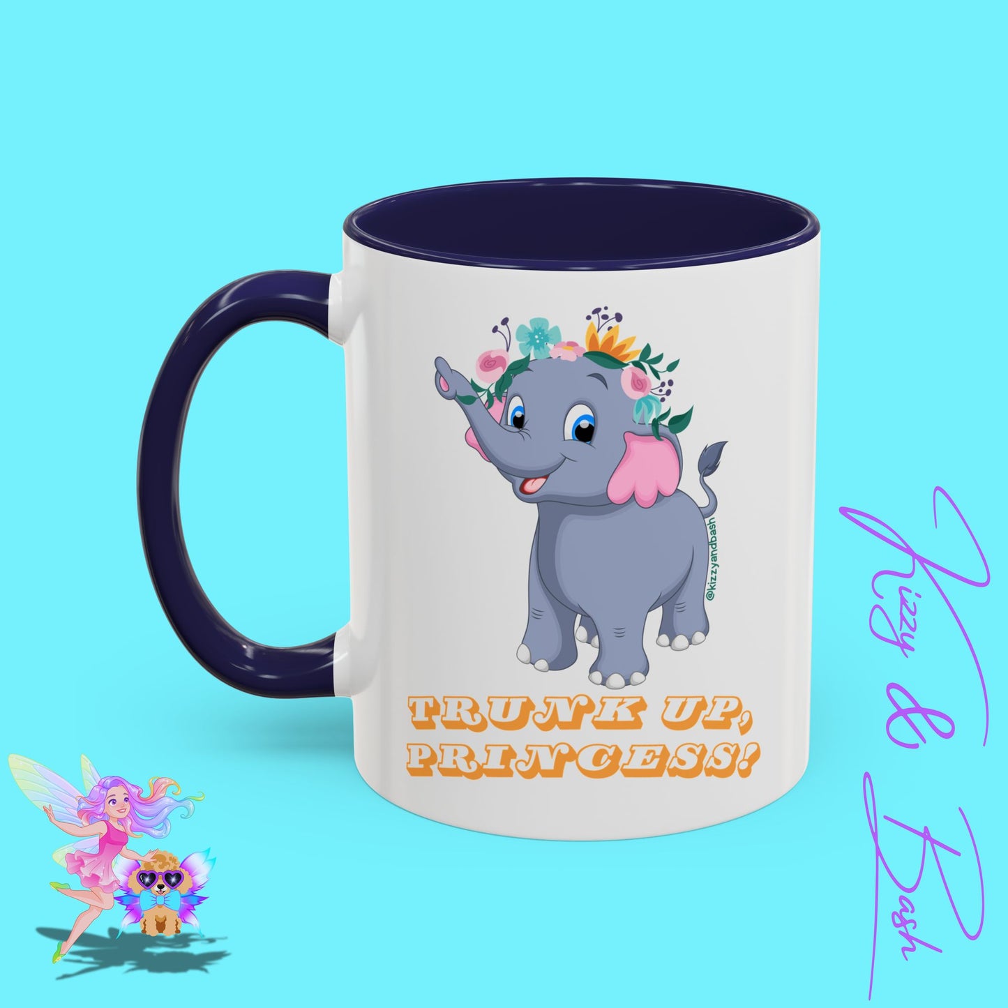 Unique Elephant Mug Pretty Elephant Coffee Mug for Princess Lovers Perfect Gift for Elephant Lovers Self-Affirming Gift Idea Girl Power Mug Royal Elephant Accent Coffee Mug - 11, 15oz