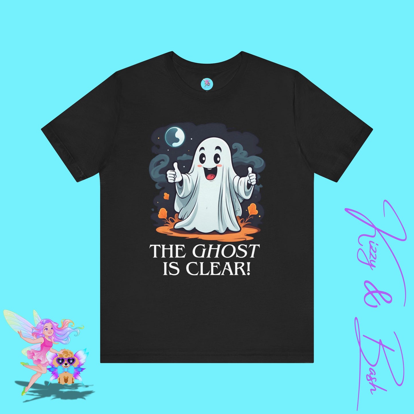The Ghost is Clear T-Shirt Funny Halloween Ghost Tee Halloween Pun Shirt Unique Halloween Gift Silly Halloween Shirt for Friends & Family Paranormal Ghost Hunter Shirt Adult Unisex Jersey Short Sleeve Tee