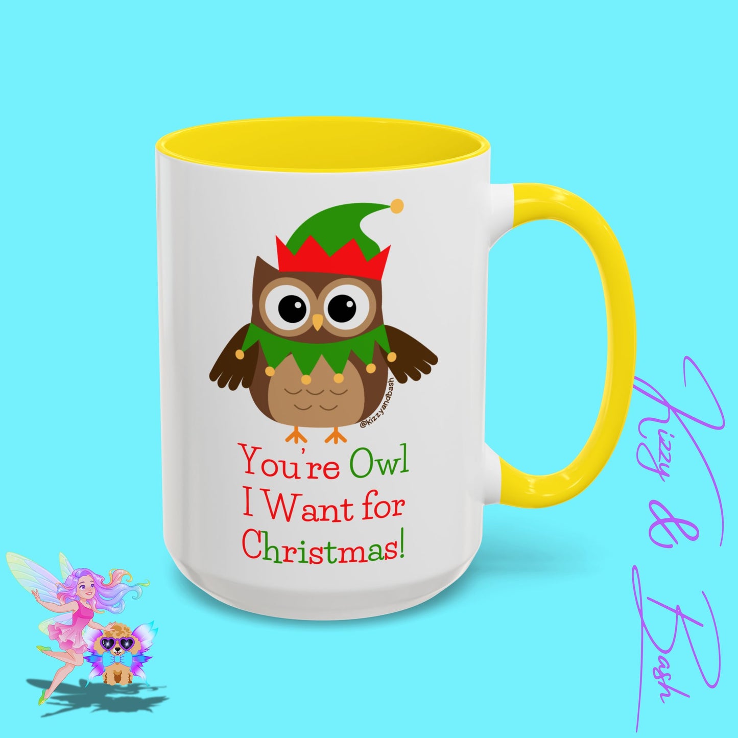 Perfect Christmas Mug for Owl Lovers Coffee Mug Unique Gift for Owl Fans Fun Christmas Mug Cute Christmas Mug for Bird Lovers You're Owl I Want for Christmas You're All I Want for Christmas Accent Coffee Mug - 11, 15oz