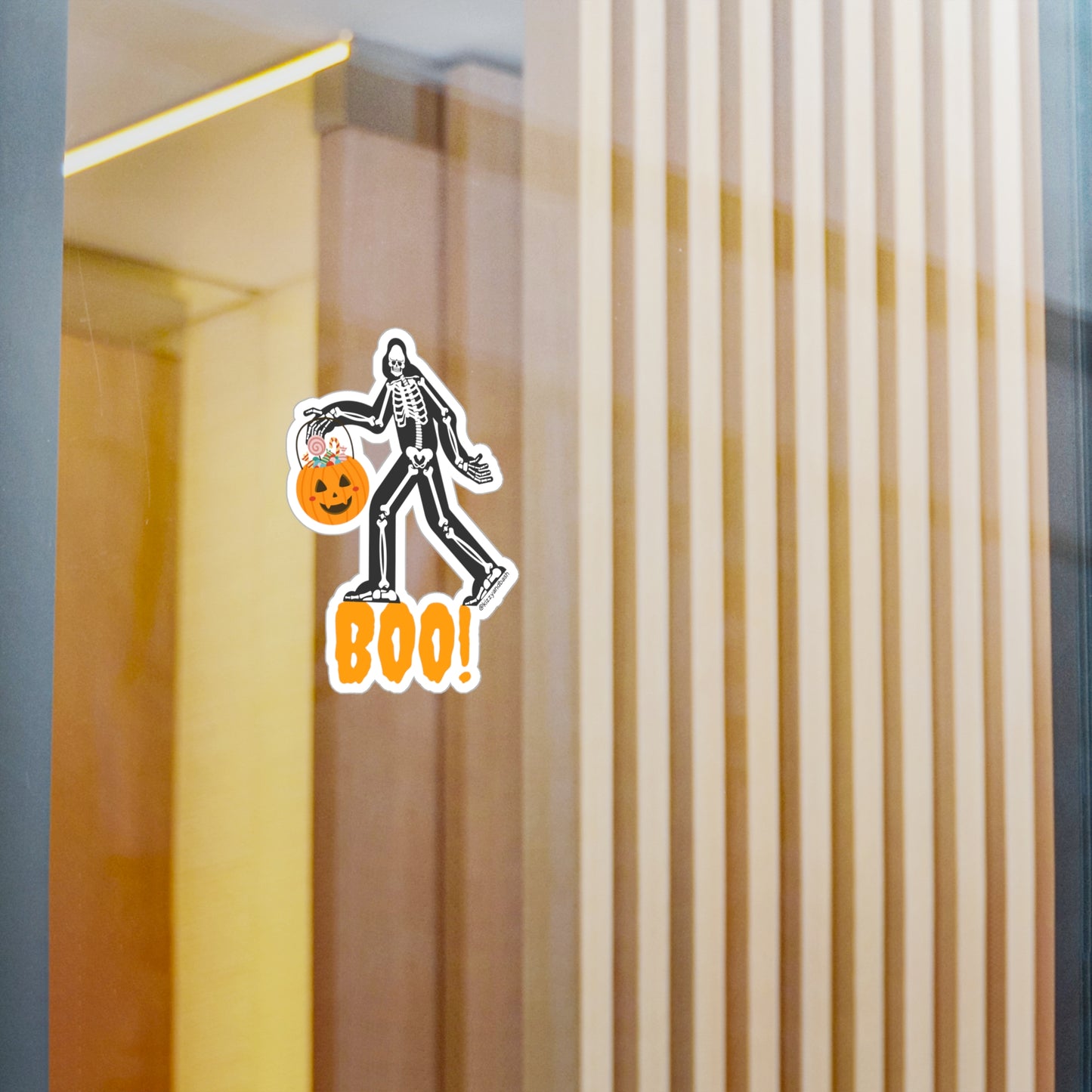 Waterproof Bigfoot Decal Sticker Bigfoot Skeleton Decal Funny Halloween Decal Trick-or-Treating Bigfoot Decal Fun Gift for Bigfoot Believers Unique Gift for Halloween Lovers Paranormal Halloween Kiss-Cut Vinyl Decals