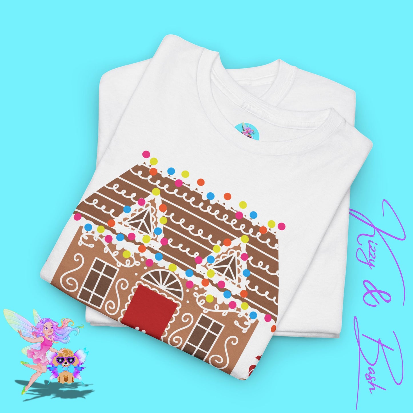 Gingerbread Family T-Shirt for Adults My Real Family Found Family Gift Idea Unique Gingerbread Gift for Gingerbread Lovers White Elephant Gift Exchange Idea Funny Christmas Cookies Tee Unisex Heavy Cotton Tee