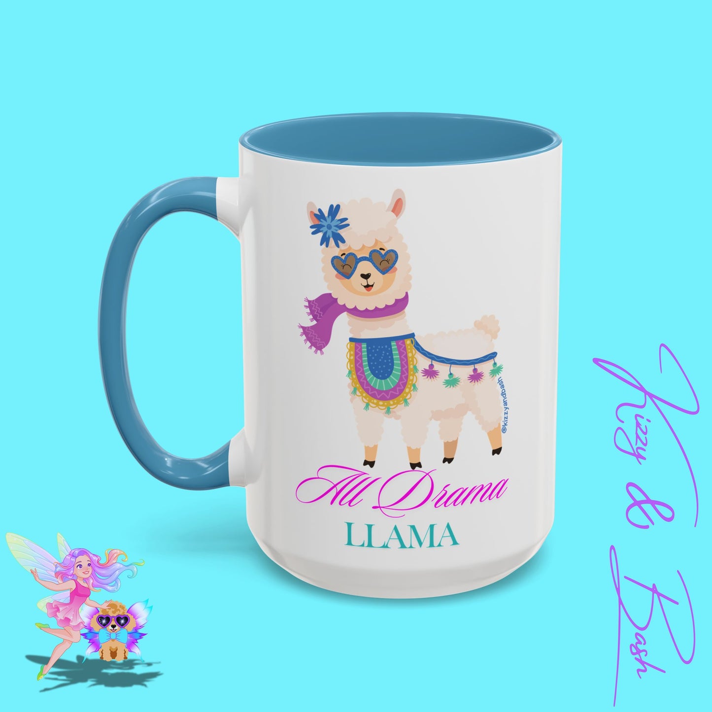All Drama Llama Mug Perfect Mug for Drama Teachers Drama Queen Gift Idea Unique Animal Mug Colorful Mug for Her - 11, 15oz