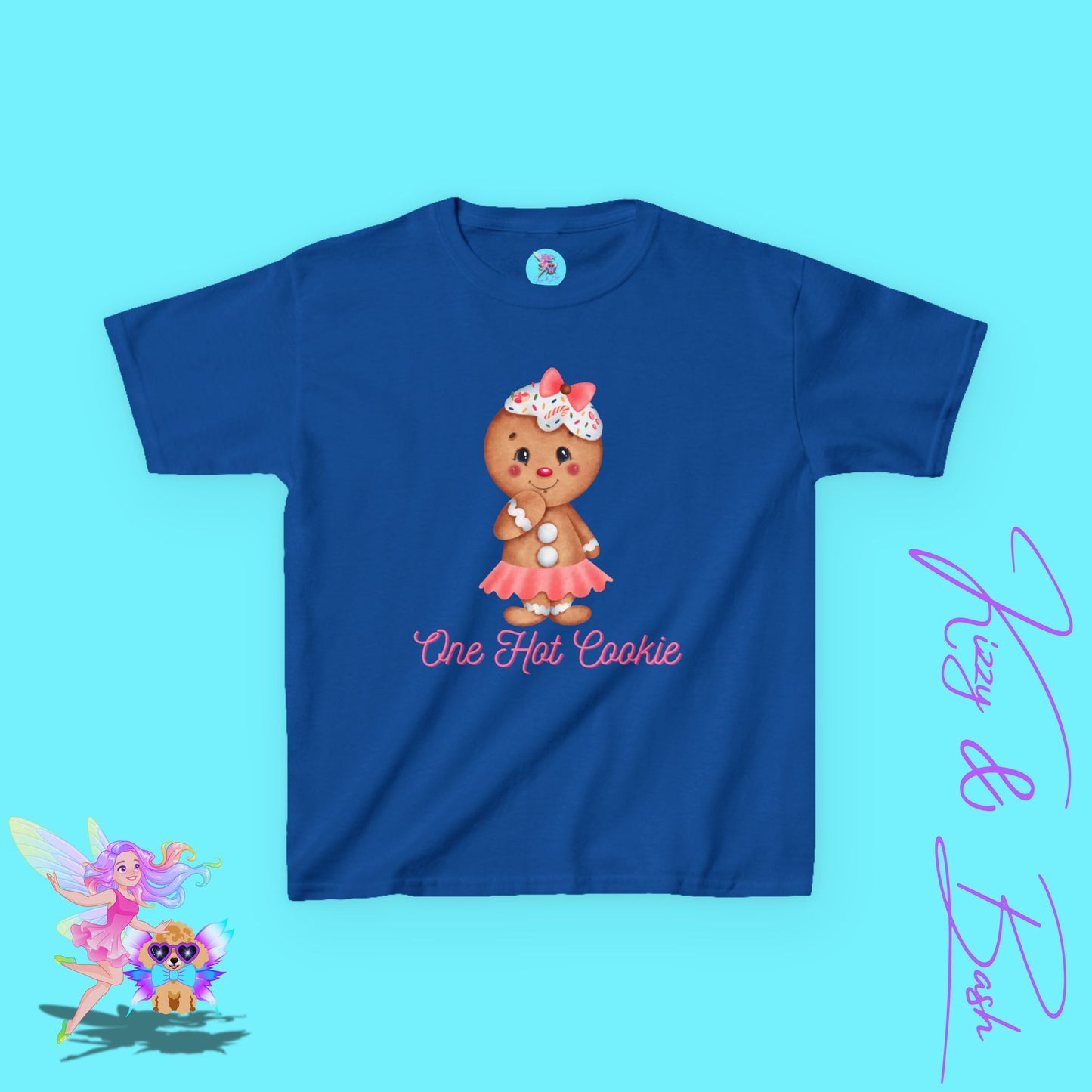 Cute Gingerbread Girl Shirt for Kids One Hot Cookie Tee Funny Christmas Cookie Shirt Perfect Christmas Gift for Her Gift for Gingerbread Lovers Holiday Gift for Kids Heavy Cotton™ Tee