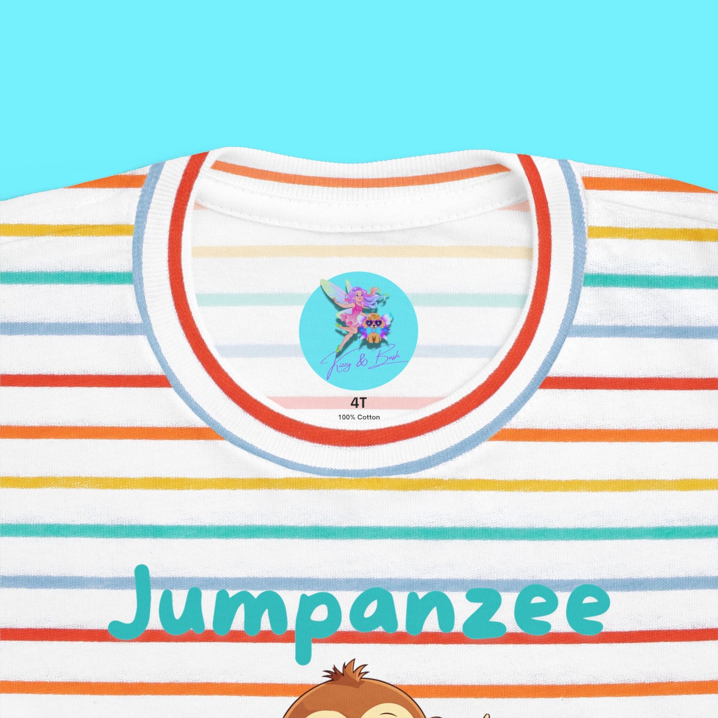Jumpanzee Jumping Monkey Shirt for Toddlers Funny Pun Shirt for Him or Her Perfect Gift for Monkey Lovers Fun Zoo Field Trip Shirt Cute Animal Pun T-Shirt Hilarious Trampoline Park T-Shirt Gymnastics Lover Shirt for Toddler's Fine Jersey Tee