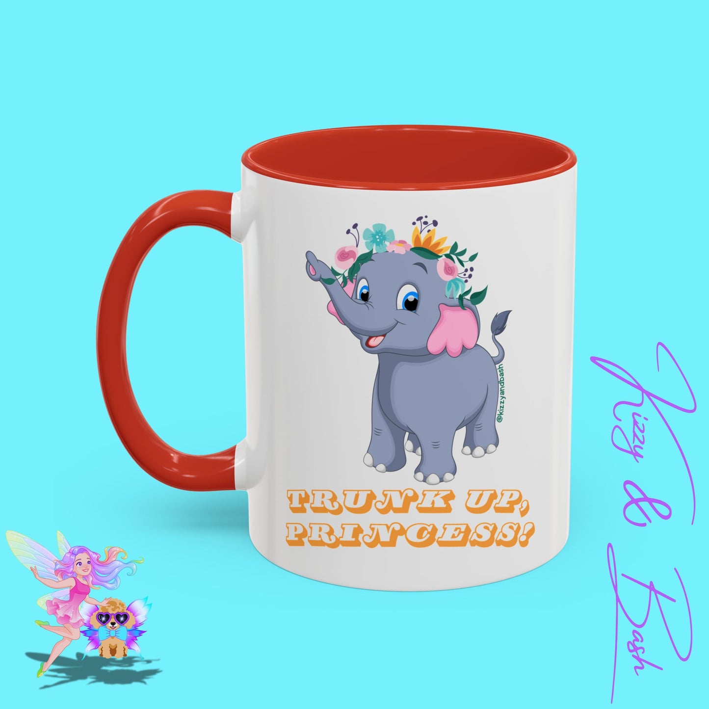 Unique Elephant Mug Pretty Elephant Coffee Mug for Princess Lovers Perfect Gift for Elephant Lovers Self-Affirming Gift Idea Girl Power Mug Royal Elephant Accent Coffee Mug - 11, 15oz