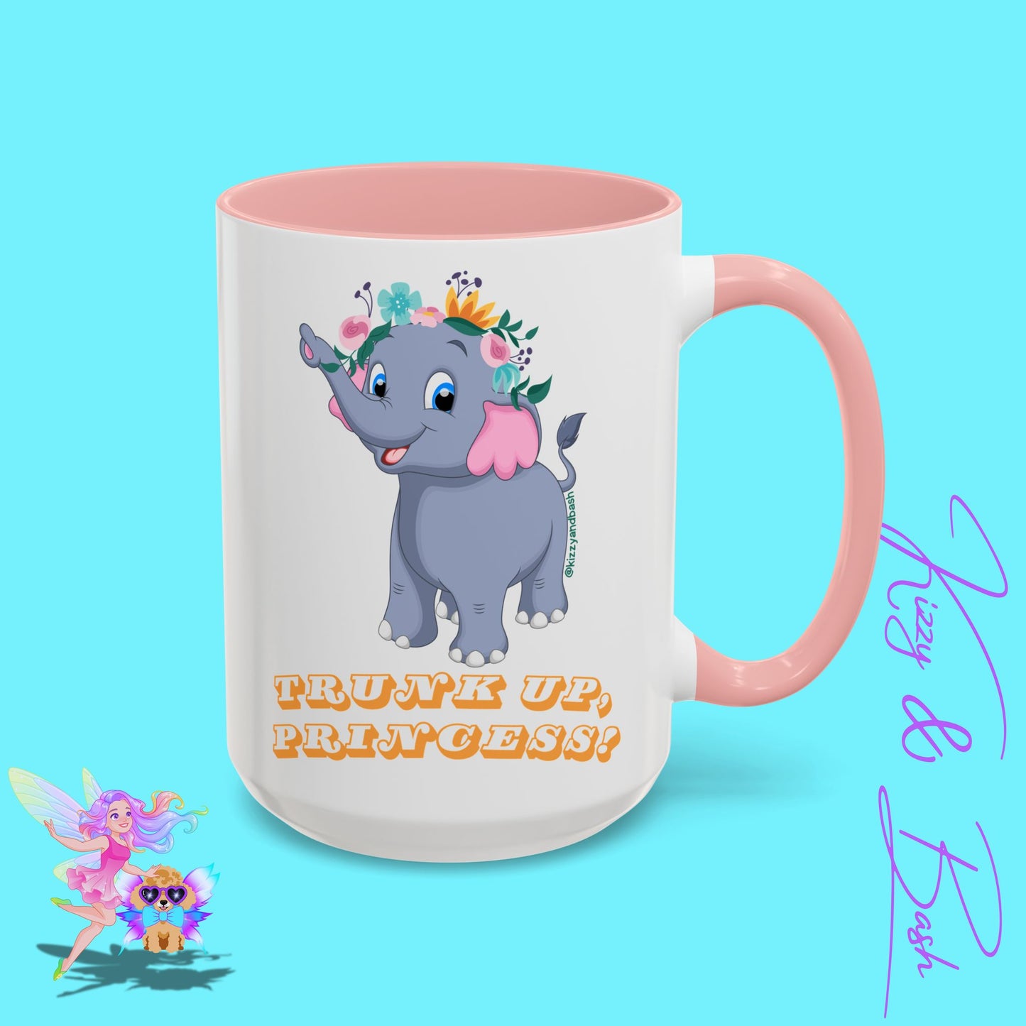 Unique Elephant Mug Pretty Elephant Coffee Mug for Princess Lovers Perfect Gift for Elephant Lovers Self-Affirming Gift Idea Girl Power Mug Royal Elephant Accent Coffee Mug - 11, 15oz