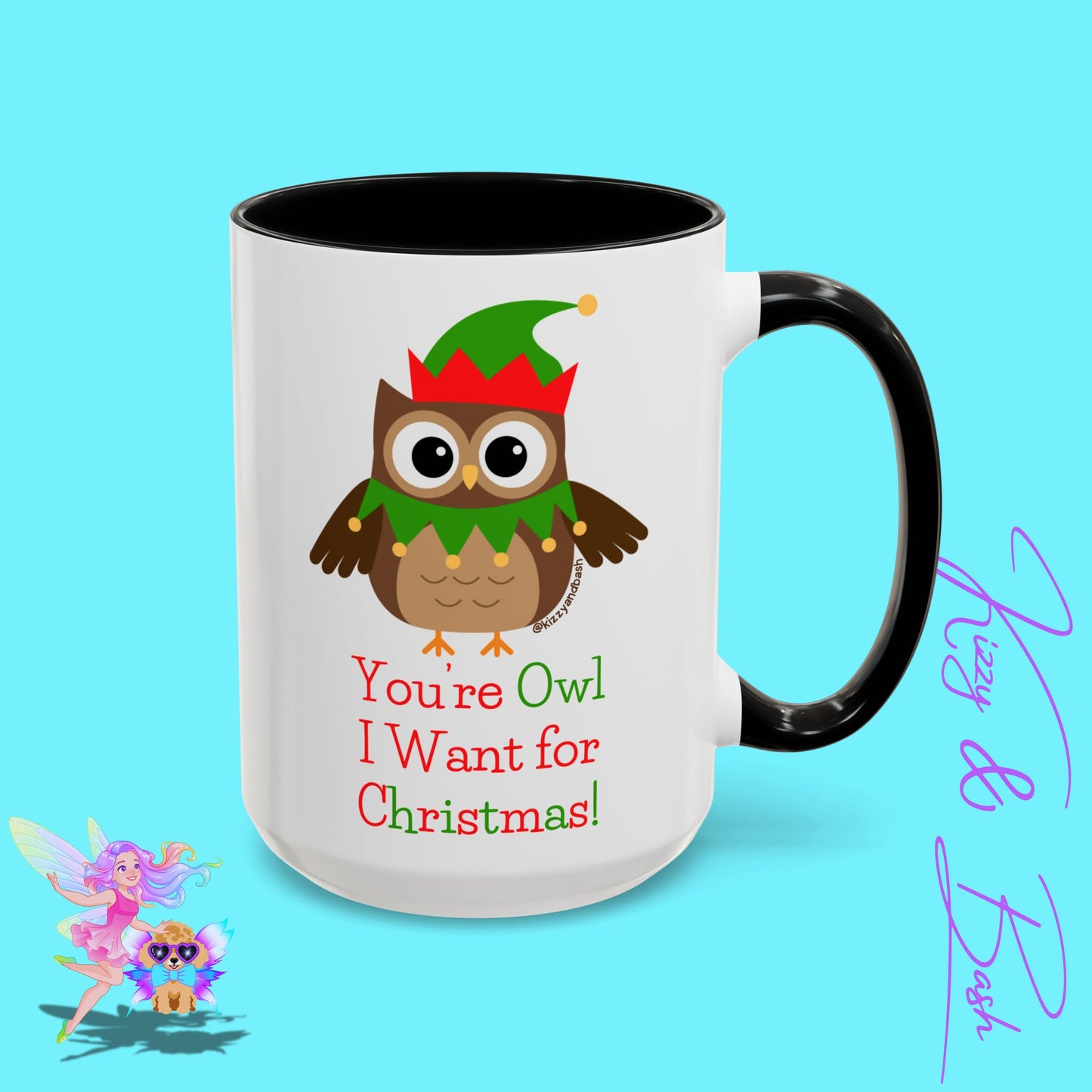 Perfect Christmas Mug for Owl Lovers Coffee Mug Unique Gift for Owl Fans Fun Christmas Mug Cute Christmas Mug for Bird Lovers You're Owl I Want for Christmas You're All I Want for Christmas Accent Coffee Mug - 11, 15oz