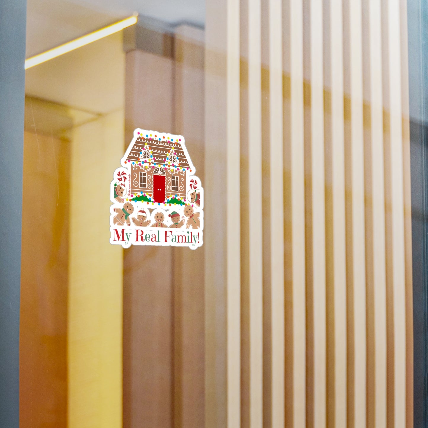 Waterproof Gingerbread Decal Sticker Gingerbread Family Decal Perfect Gift for Christmas Lovers Gingerbread Lovers Gift Idea Waterproof Gingerbread Sticker My Real Family Kiss-Cut Vinyl Decals