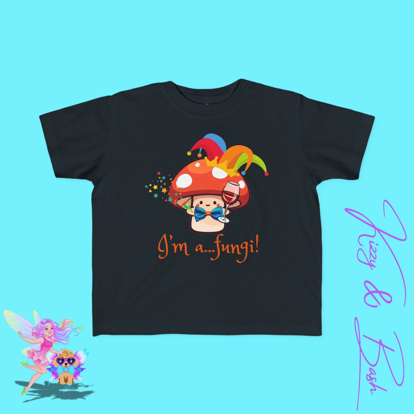 Funny Mushroom Shirt for Toddlers I'm a Fungi Pun T-Shirt Cute Cottagecore Party Tee Perfect Gift for Nature Lovers Shirt Punny Gift Idea for Toddler's Fine Jersey Tee