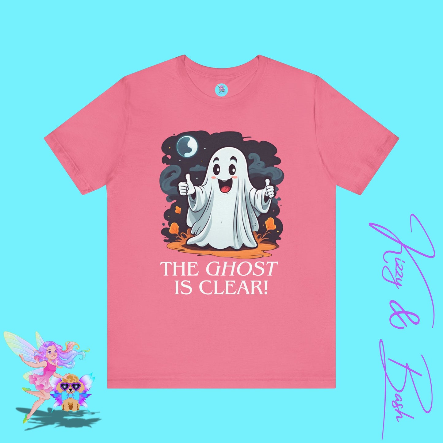The Ghost is Clear T-Shirt Funny Halloween Ghost Tee Halloween Pun Shirt Unique Halloween Gift Silly Halloween Shirt for Friends & Family Paranormal Ghost Hunter Shirt Adult Unisex Jersey Short Sleeve Tee