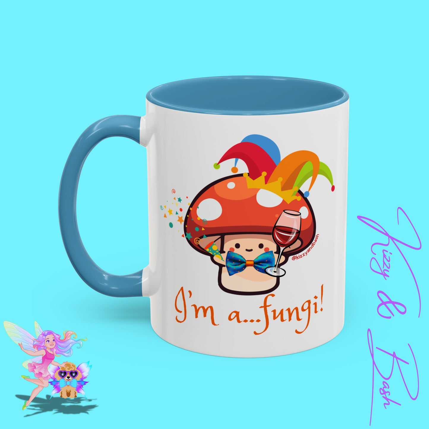 Funny Mushroom Coffee Mug for Him or Her Life of the Party Gift Idea Party Mushroom Mug Wine Lover Mug Fun Mushroom Pun Mug I'm a Fungi Accent Coffee Mug - 11, 15oz