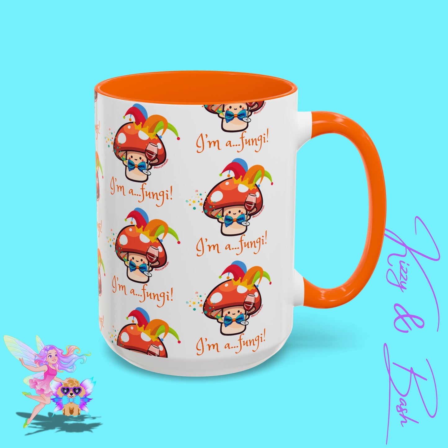 Funny Mushroom Coffee Mug for Him or Her Life of the Party Gift Idea Party Mushroom Mug Wine Lover Mug Fun Mushroom Pun Mug I'm a Fungi Accent Coffee Mug - 11, 15oz
