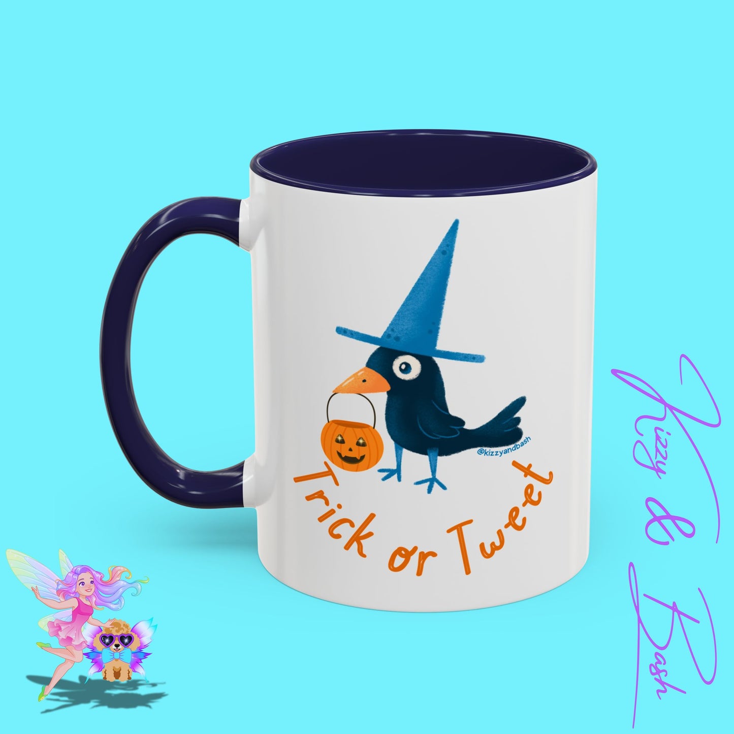 Funny Halloween Mug Punny Halloween Coffee Mug Black Bird Trick-or-Tweet Pun Perfect Gift for Bird Lovers Cute Halloween Gift for Teachers Ultimate Raven Lovers Mug Trick-or-Treat Accent Coffee Mug - 11, 15oz