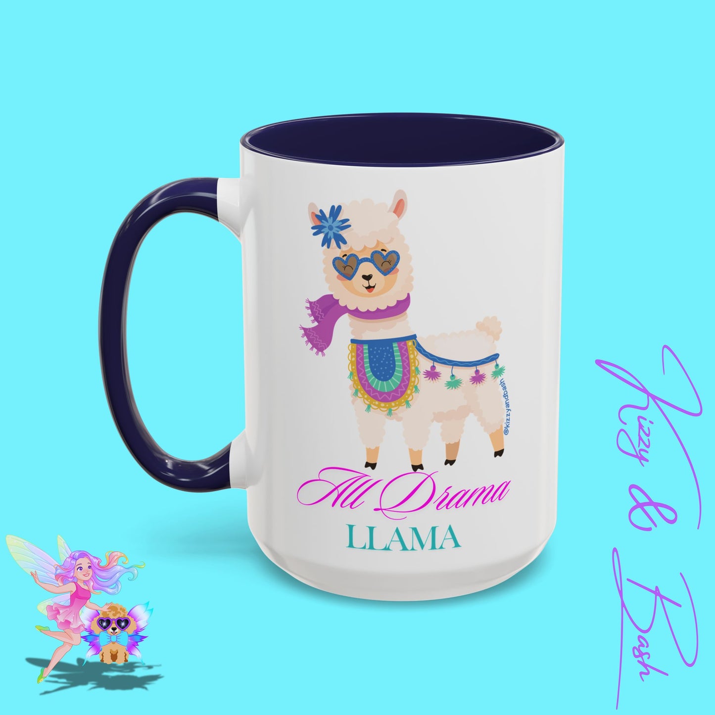 All Drama Llama Mug Perfect Mug for Drama Teachers Drama Queen Gift Idea Unique Animal Mug Colorful Mug for Her - 11, 15oz