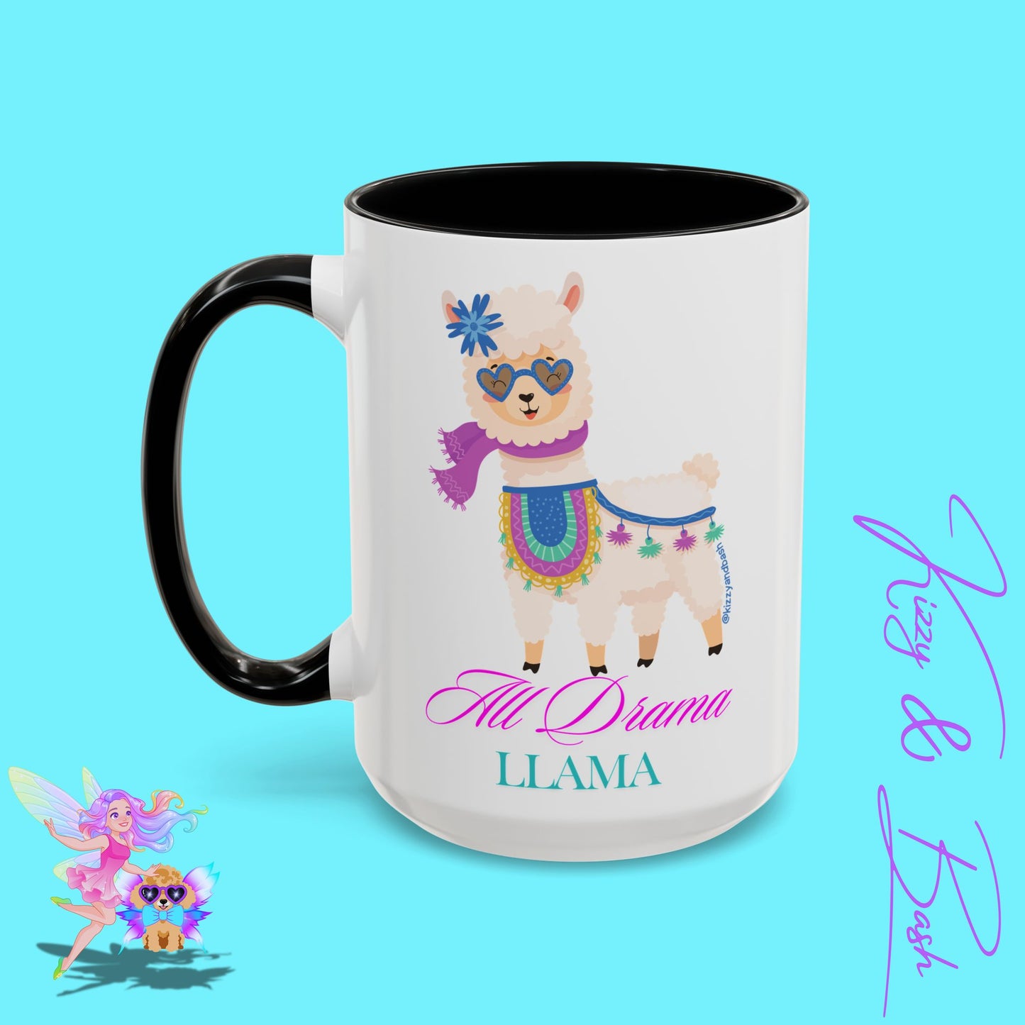 All Drama Llama Mug Perfect Mug for Drama Teachers Drama Queen Gift Idea Unique Animal Mug Colorful Mug for Her - 11, 15oz