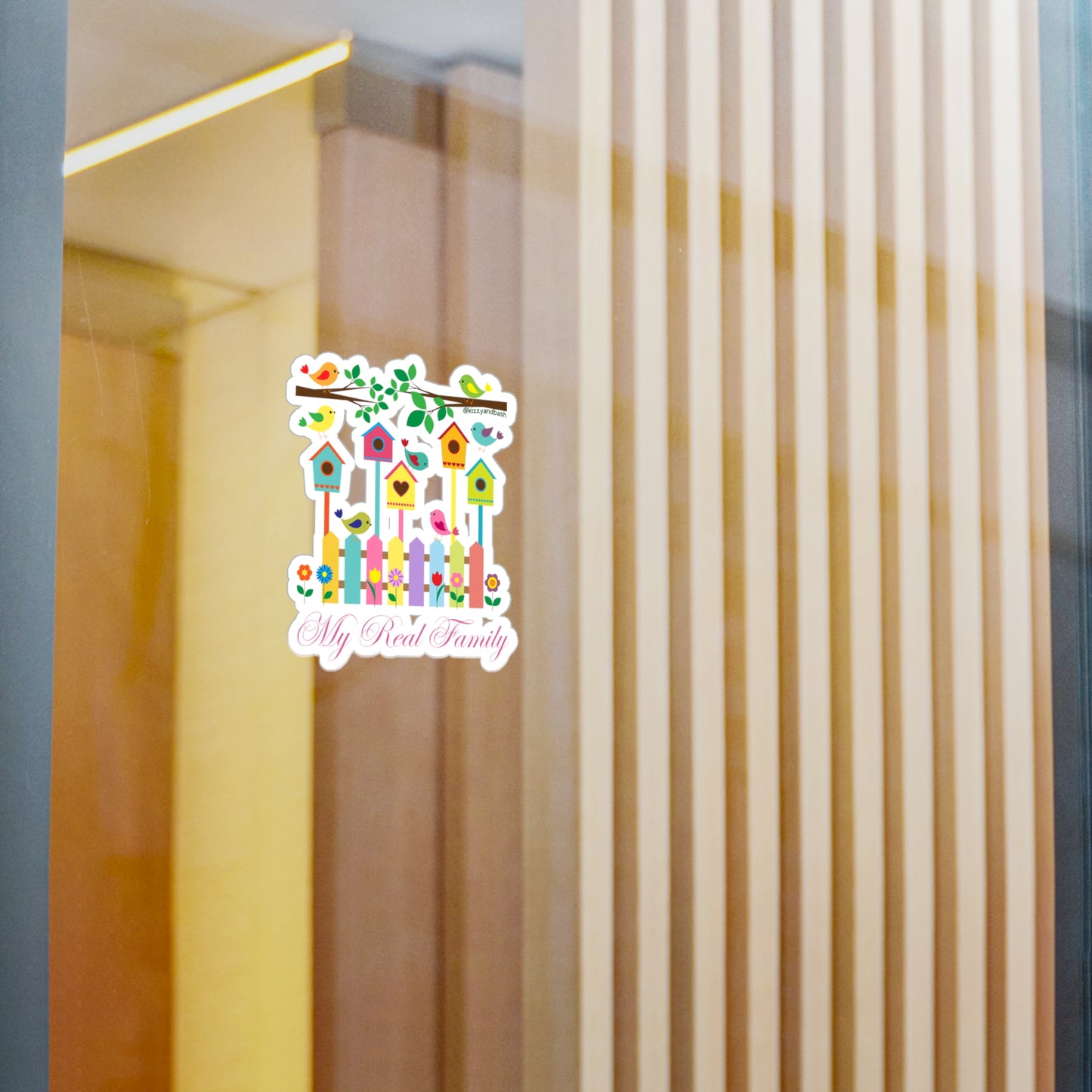 Waterproof Bird Decal Unique Gift for Bird Lovers Fun Decals for Nature Lovers Colorful Spring Decal My Tribe Gift Idea My Real Family Kiss-Cut Vinyl Decals