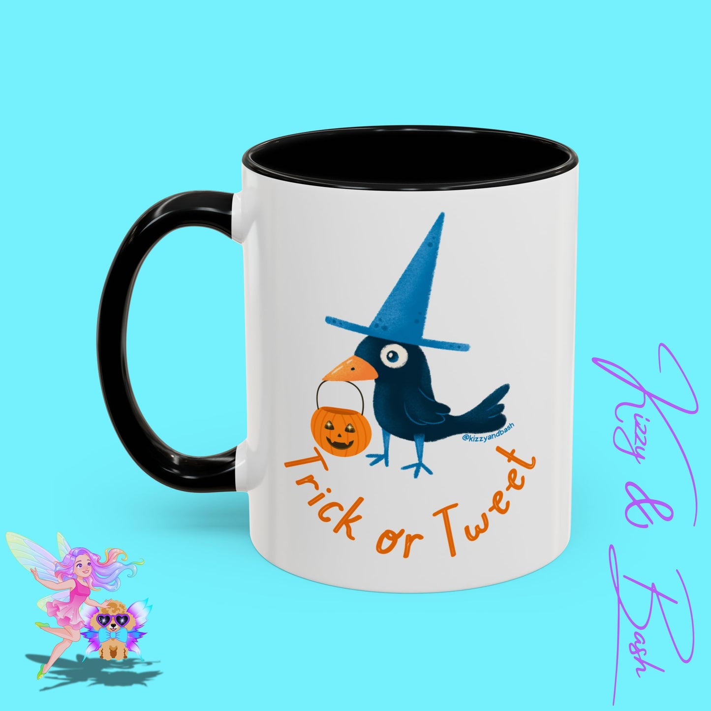 Funny Halloween Mug Punny Halloween Coffee Mug Black Bird Trick-or-Tweet Pun Perfect Gift for Bird Lovers Cute Halloween Gift for Teachers Ultimate Raven Lovers Mug Trick-or-Treat Accent Coffee Mug - 11, 15oz