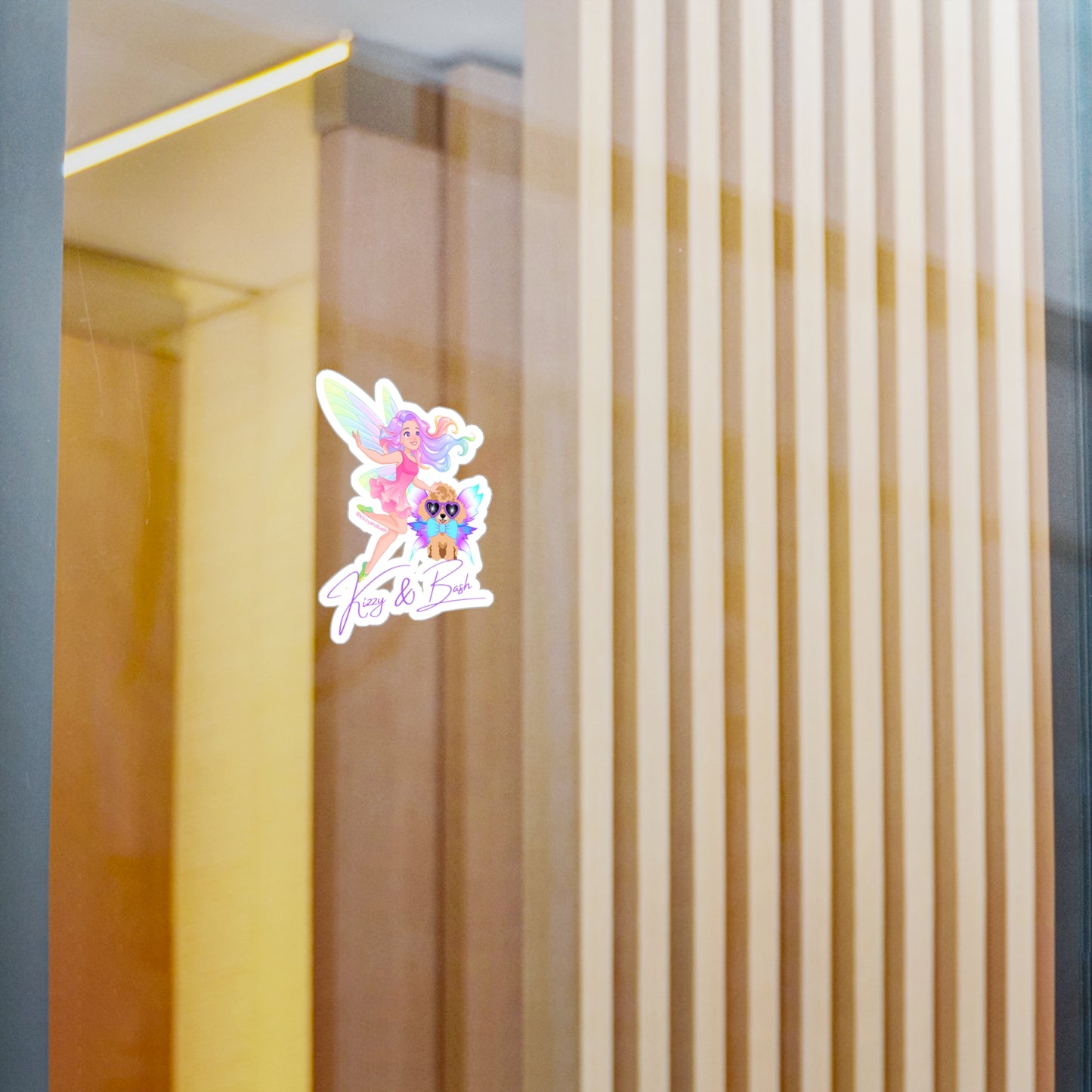 Waterproof Fairy Decal Waterproof Dog Decal Perfect Gift for Poodle Lovers Funny Gift for Dog Mom or Dog Dad Fairy Girl and Red Toy Poodle Fairy Decal Sticker Kizzy and Bash Kiss-Cut Vinyl Decals