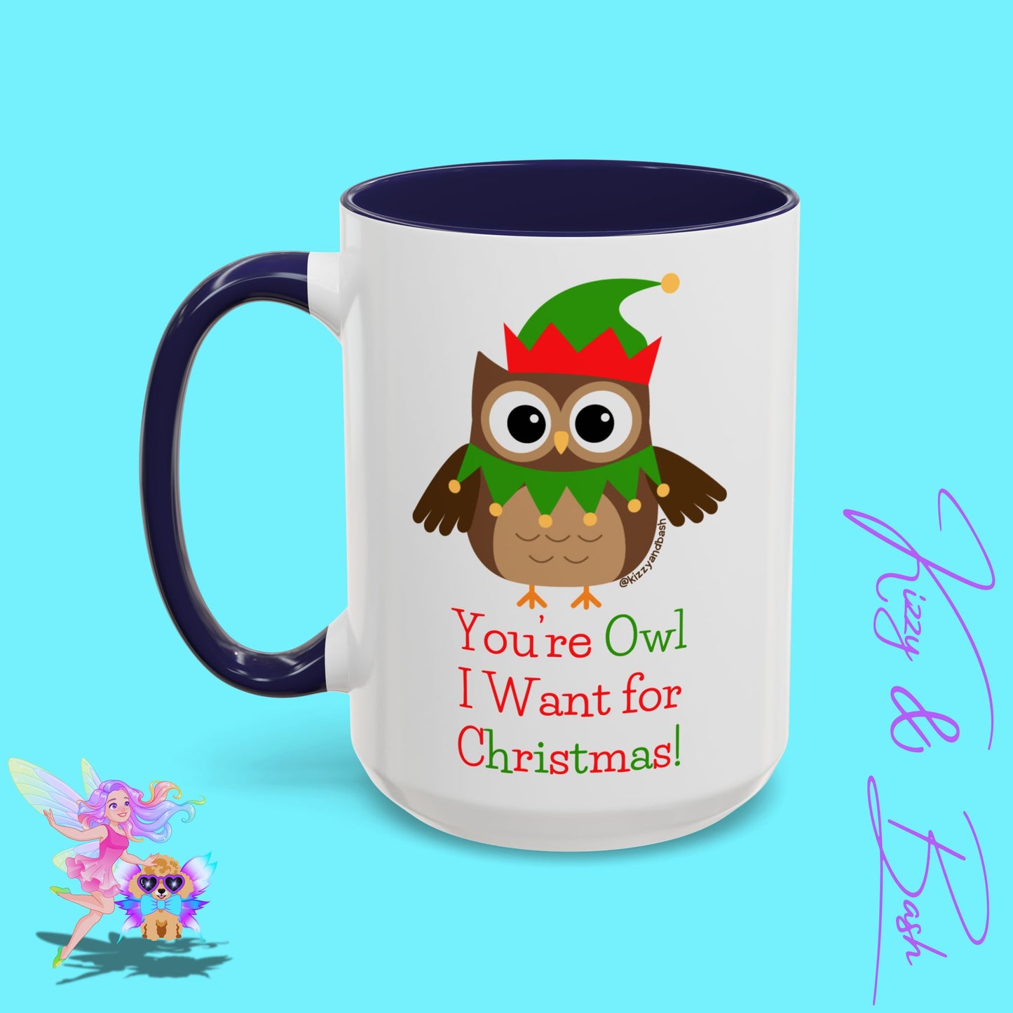 Perfect Christmas Mug for Owl Lovers Coffee Mug Unique Gift for Owl Fans Fun Christmas Mug Cute Christmas Mug for Bird Lovers You're Owl I Want for Christmas You're All I Want for Christmas Accent Coffee Mug - 11, 15oz